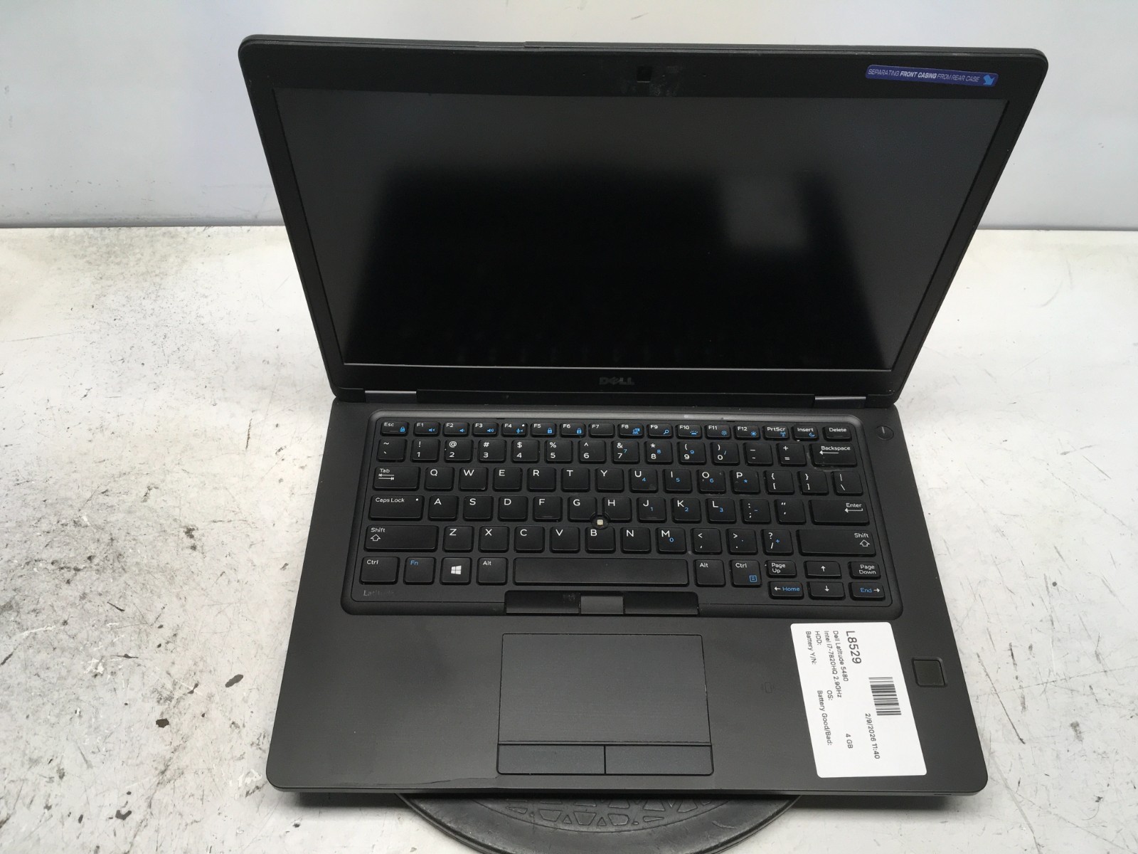 Dell Latitude 5480 Intel i7-7820HQ 2.9GHz 4 GB NO HDD