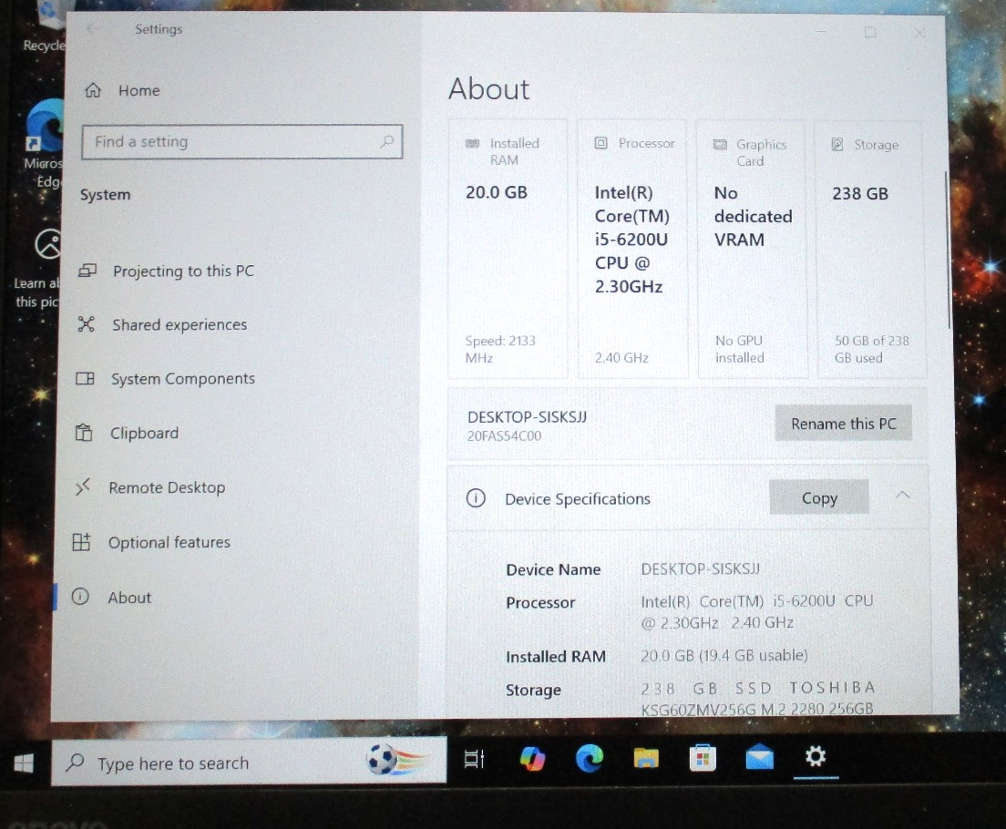 Lenovo ThinkPad T460s 14″ FHD i5-6200U 2.3 GHz 20GB 256GB SSD W10 Pro