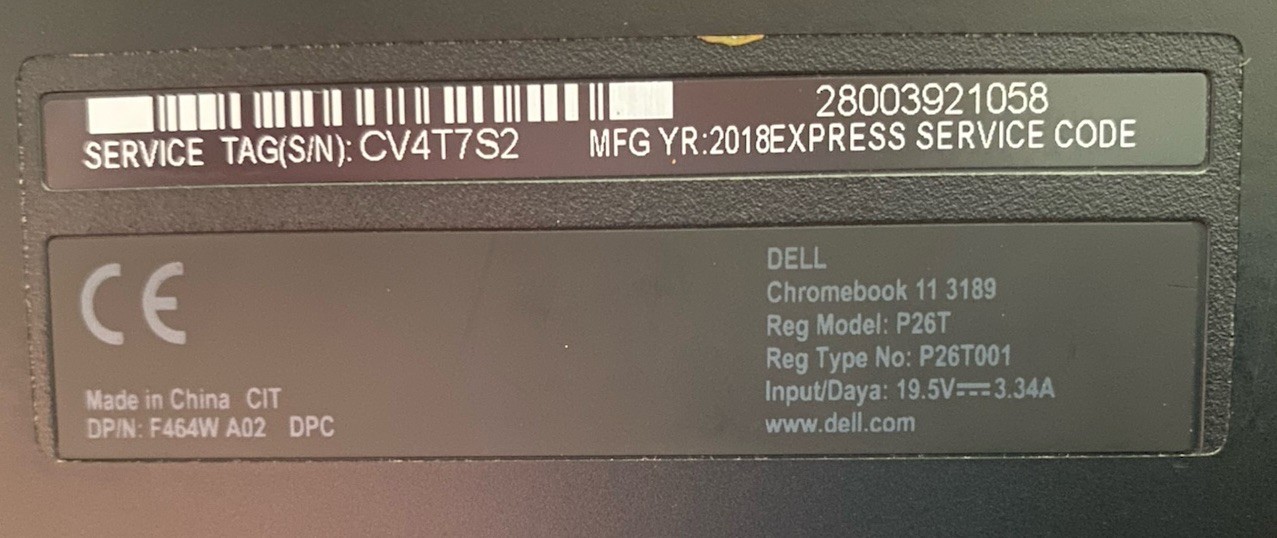 Dell Chromebook 11 3189 P26T Laptop