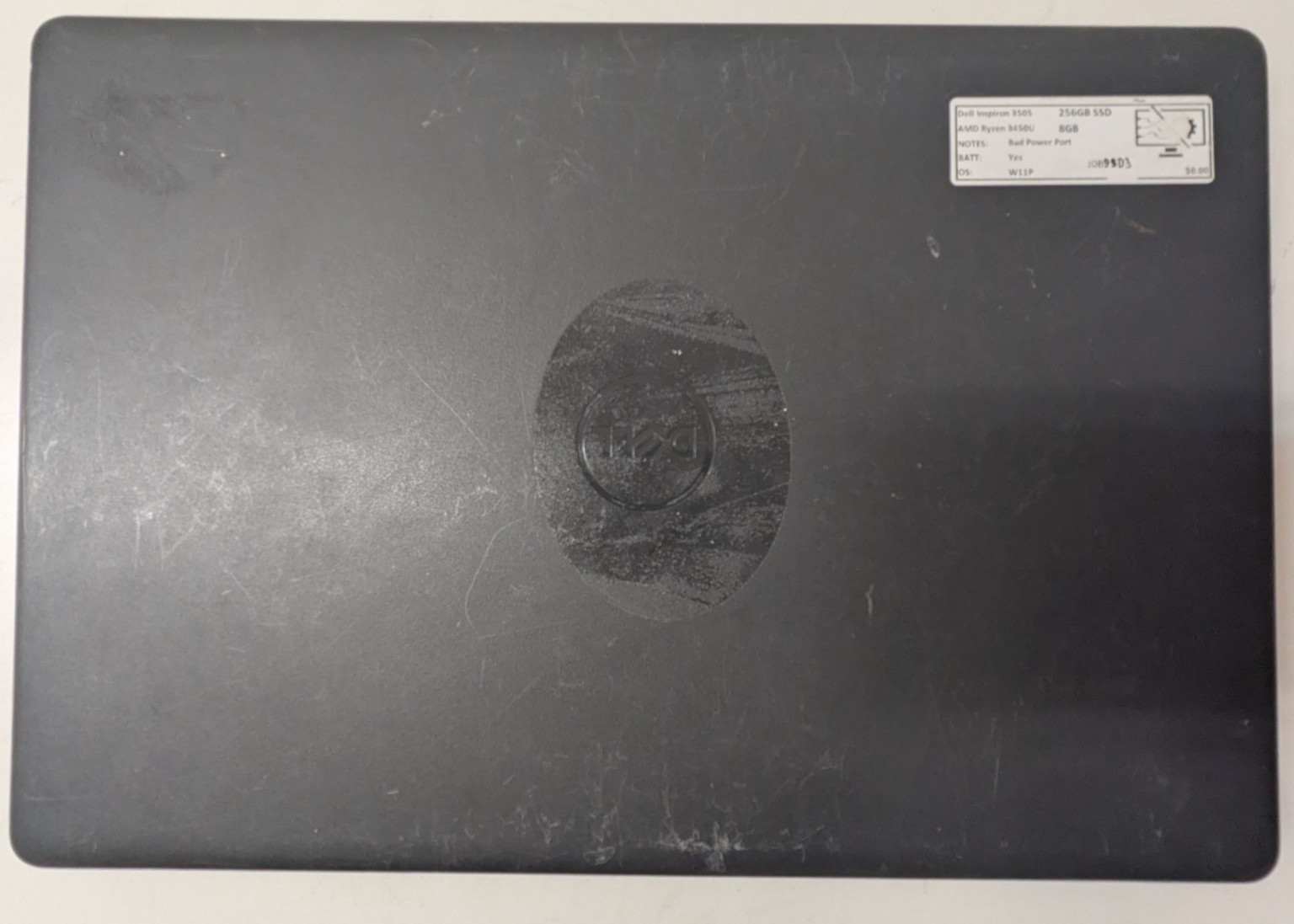 Dell Inspiron 3505 15.6″ AMD Ryzen 3450U 8GB 256GB SSD W11H J0B9SD3 SOLD AS-IS