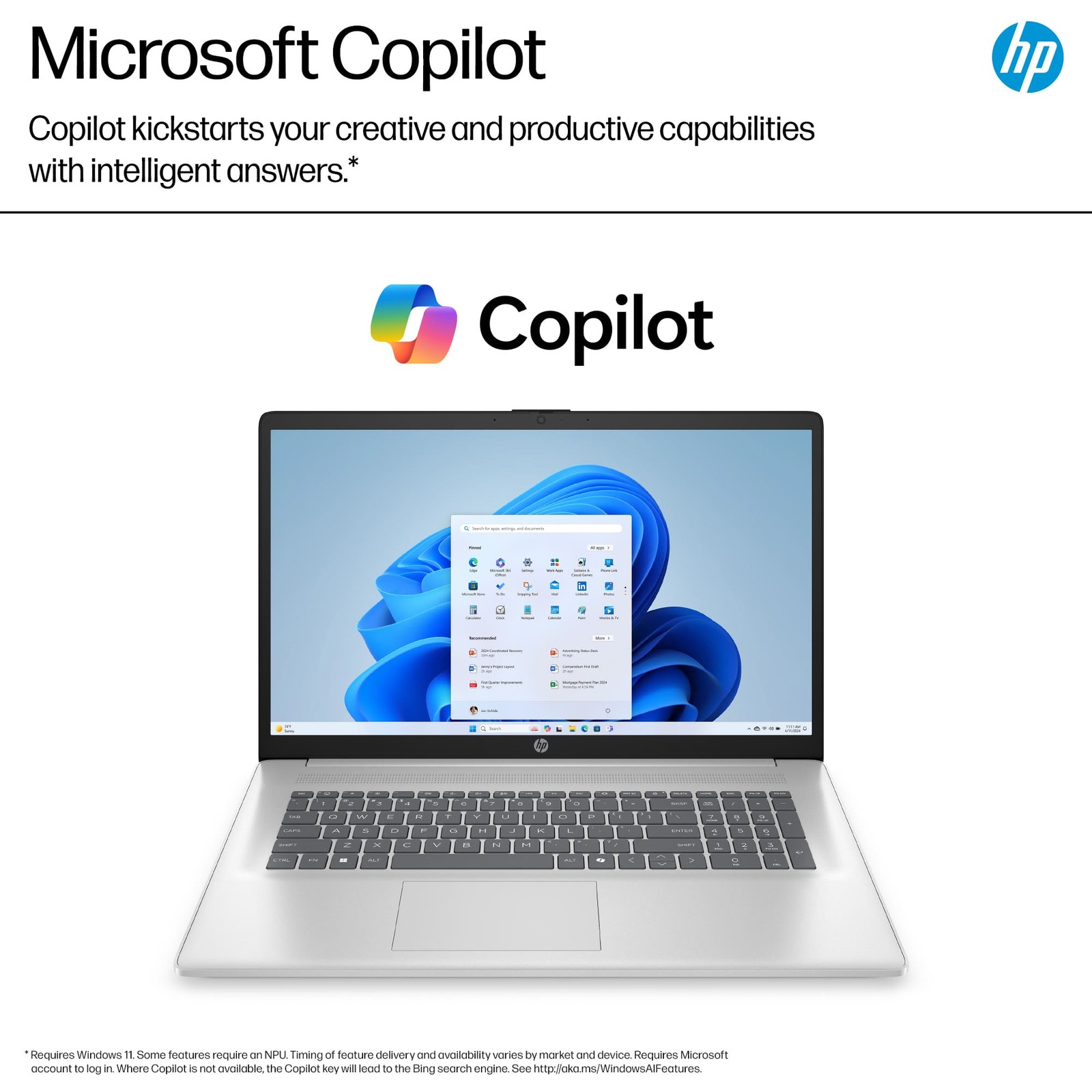 HP – 17.3″ HD+ Laptop – Intel Core i3 – 8GB Memory – 256GB SSD – Natural Silver