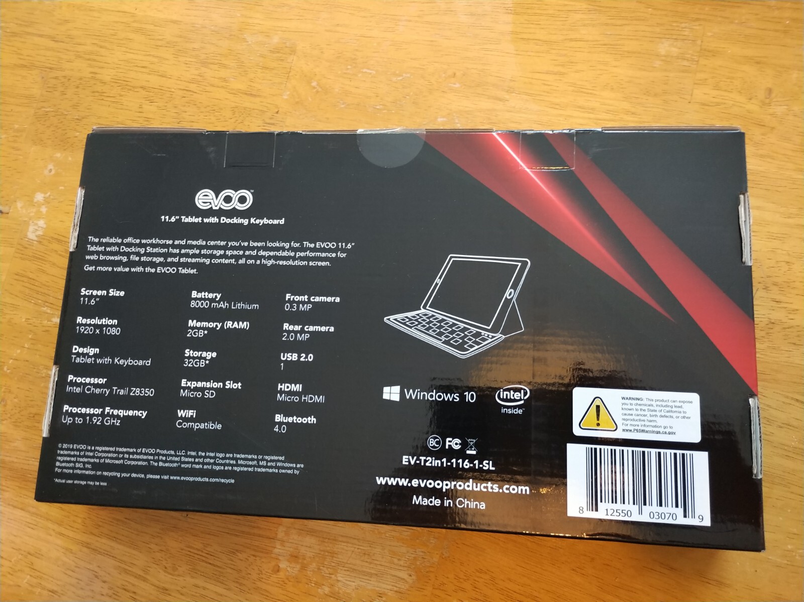 NEW 11.6″ Windows 10 Tablet w/Keyboard Full HD 1080p 2GB RAM 32 GB Storage