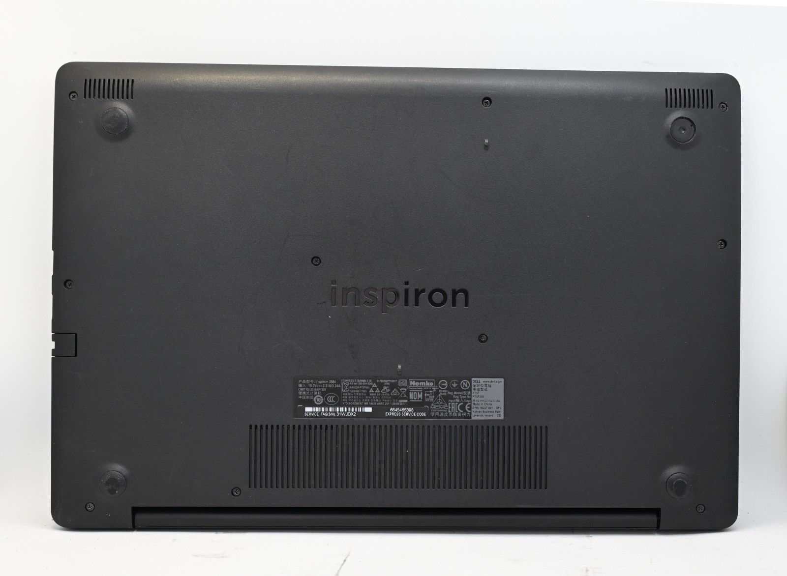 Dell Inspiron 3584 i3-7020u 2.3GHz 8GB RAM 256GB SSD-Windows 10 Home