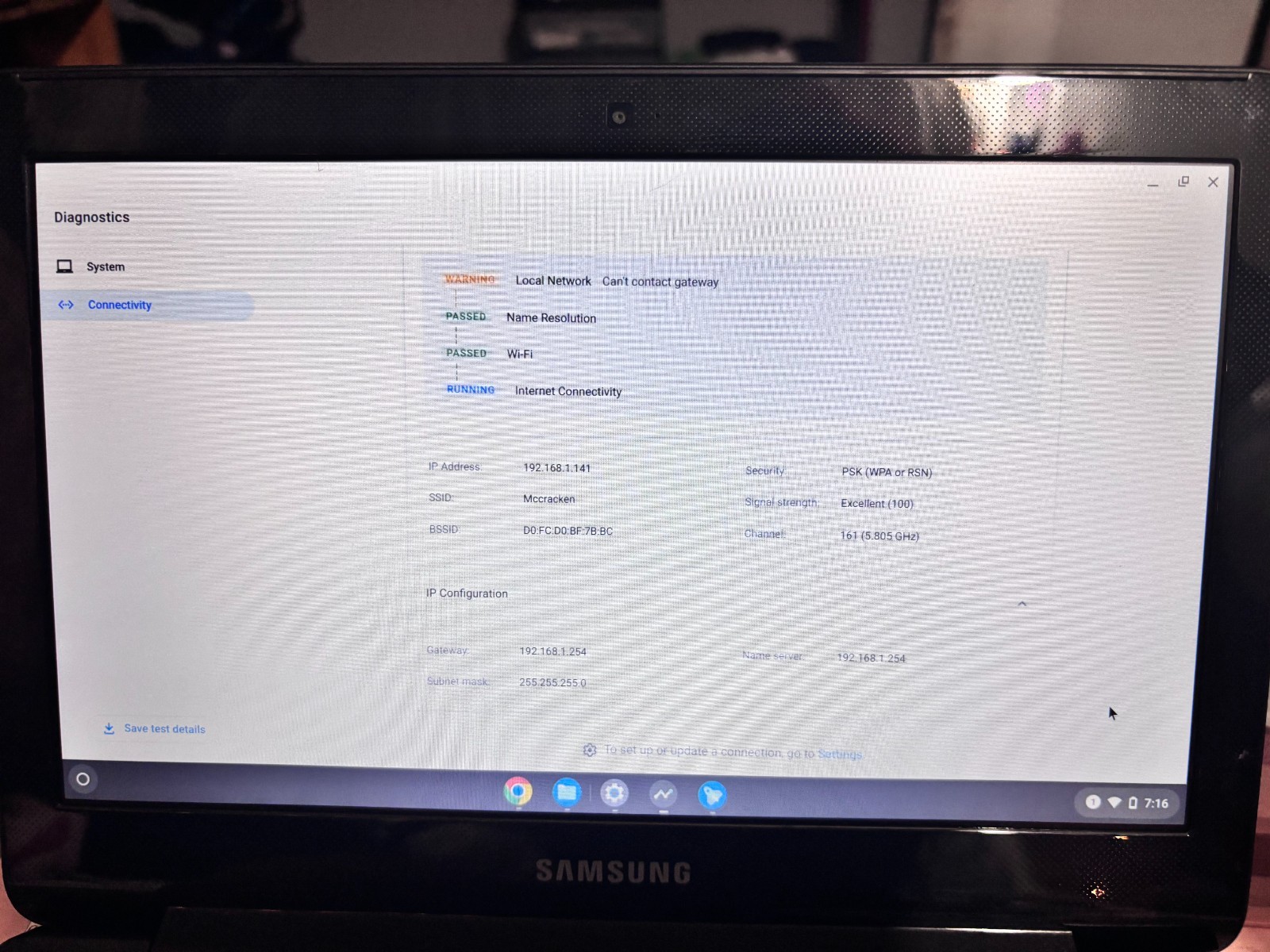 Samsung Chromebook 3 ‎XE500C13-K01US 11.6” (16GB SSD Intel Celeron N3050 1.6GHz