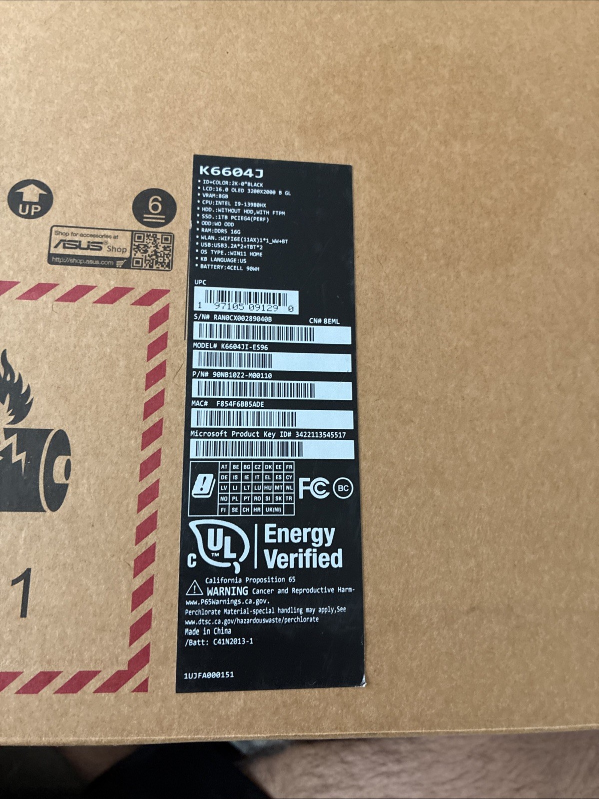 ASUS VivoBook Pro 16 K6604J 3K OLED – i9-13980HX, GeForce RTX 4070 READ!