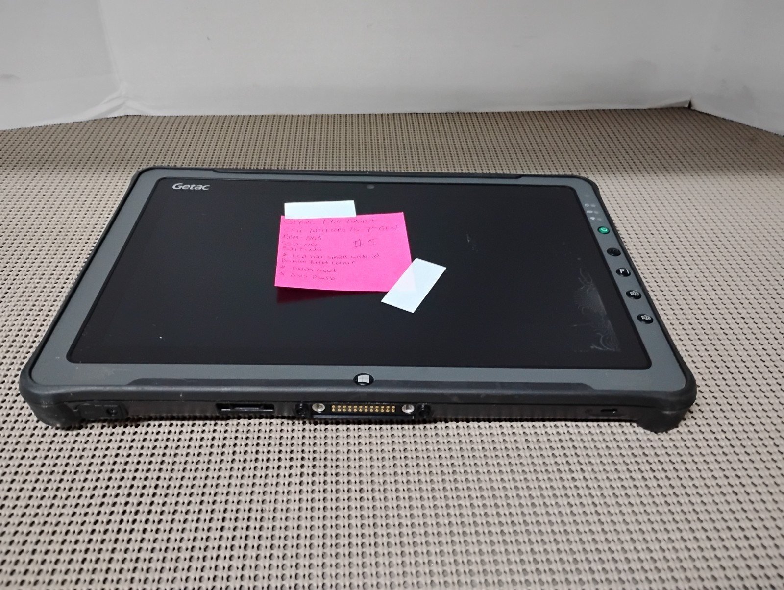 GETAC F110 INTEL CORE I5 7TH GEN 8GB RAM NO HD/BATTERY OR POWER CORD PARTS ONLY