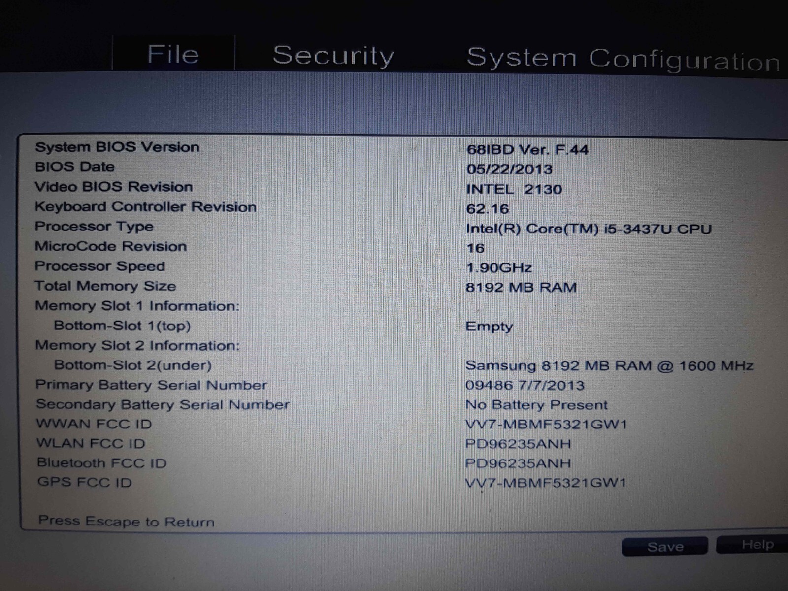 HP ELITEBOOK FOLIO 9470m i5-3437U 1.9GHz 8GB RAM ULTRABOOK unit 2 OF 4