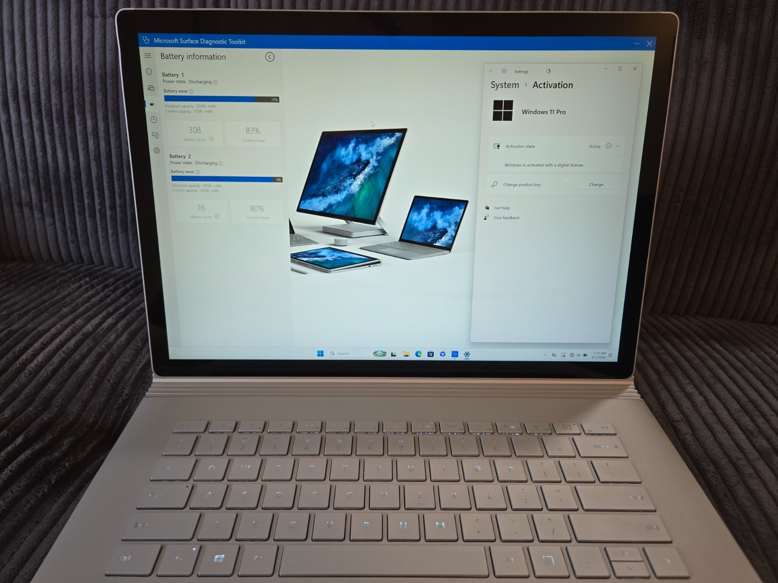 Microsoft Surface Book 3 15″ (256GB SSD, Intel i7-1065G7 GTX 1660 Ti 16GB RAM)