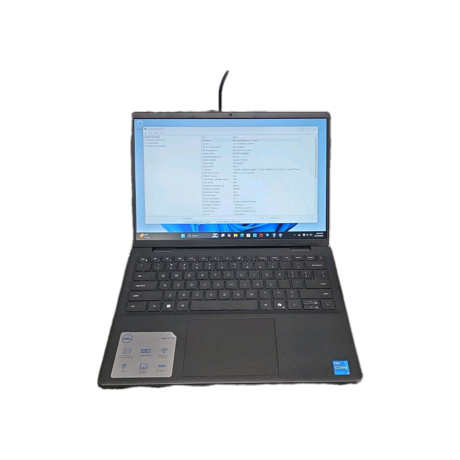 RETAIL MODE Dell Inspiron 14 Laptop 5440 14-in FHD+ Intel i5-1334U 8GB RAM 512GB