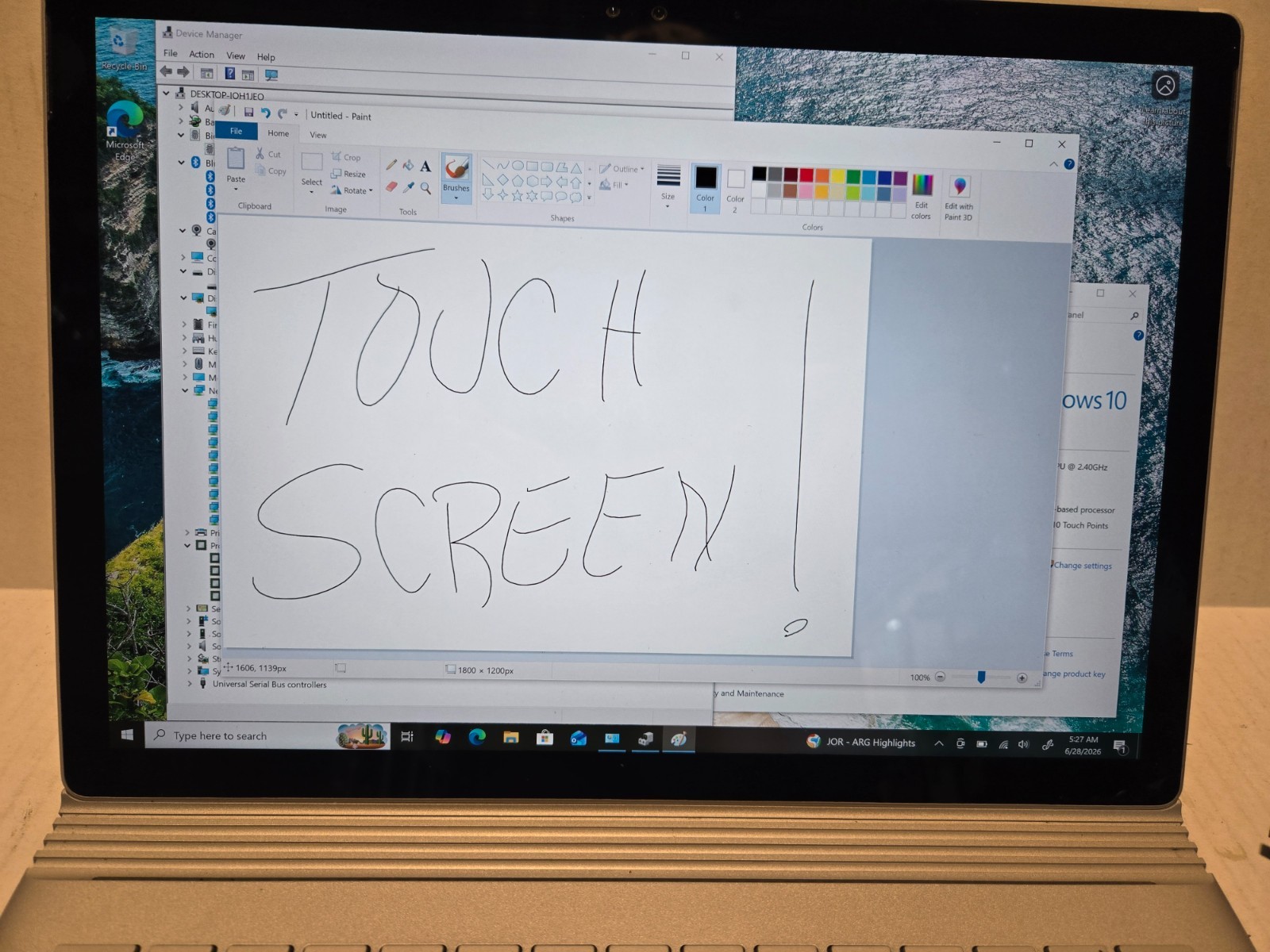Microsoft Surface Book 13.3″ Touch Laptop Core i5-6300U 8GB 256GB Win10 Nice One