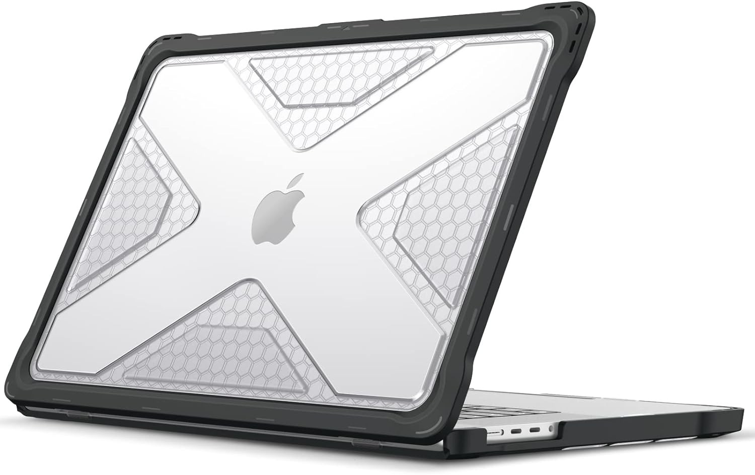 Heavy Duty Rugged Hard Shell Case for MacBook Pro 16 Inch, Crystal Clear Cover