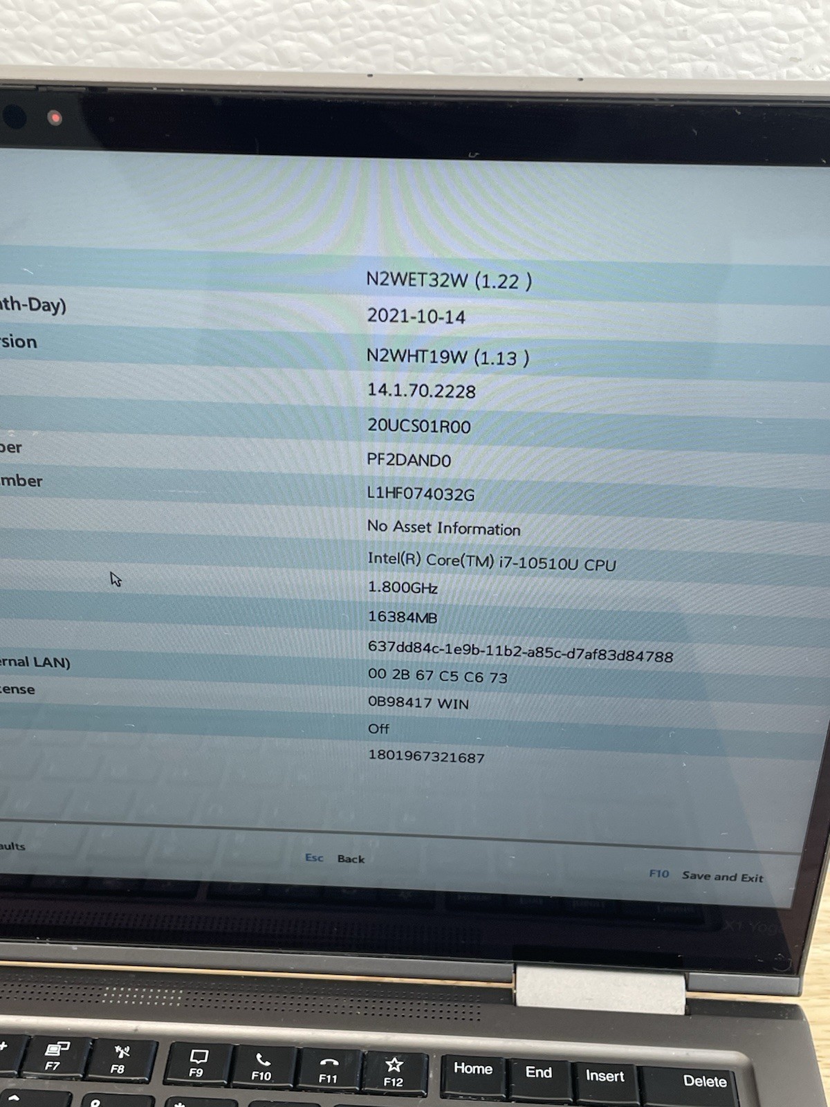 Lenovo ThinkPad X1 Yoga Gen 5 Touch – Core i7-10510U – 16GB RAM 512GB SSD Win11