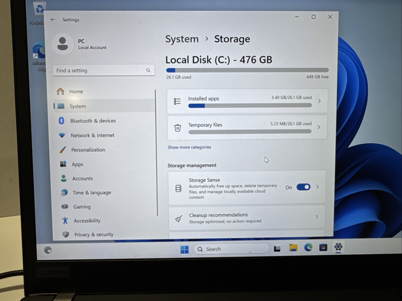 LENOVO T490s 20NYS3LK00 i5-8365U 1.60GHz 16GB Ram {512GB Windows 11 Pro} No AC