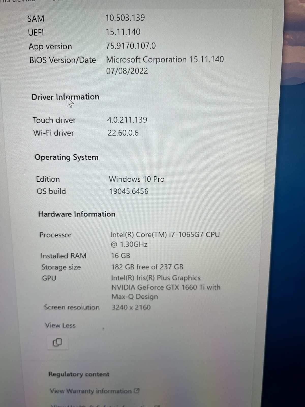 Microsoft Surface Book 3 i7-1065G7 1.3GHz 16GB RAM 256GB SSD Windows 11 Pro