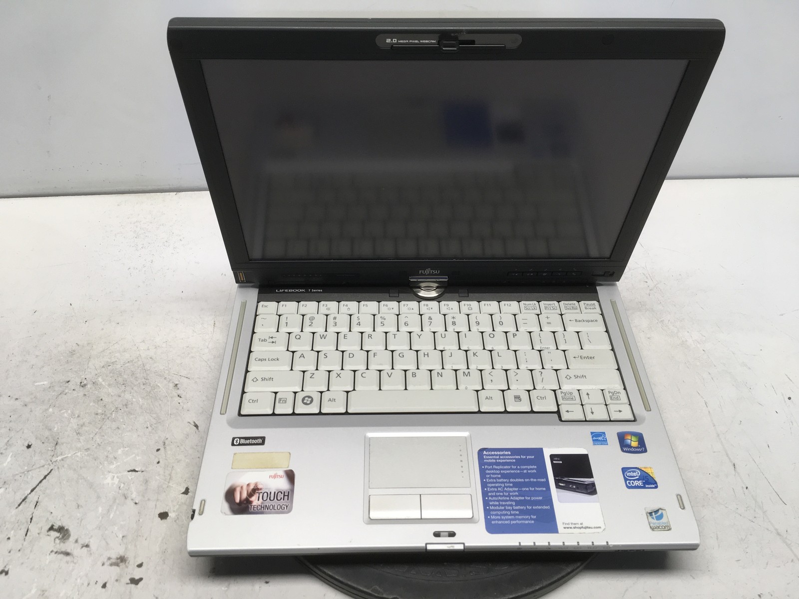Fujitsu LifeBook T900 Intel I5-M520 2.4GHz 2 GB NO HDD No Batt