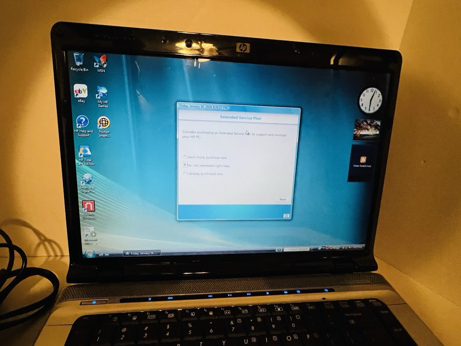 *READ* HP Pavilion DV6000 15” Laptop AMD Athlon 64 X2Dual Core TK-57 1.93GB RAM