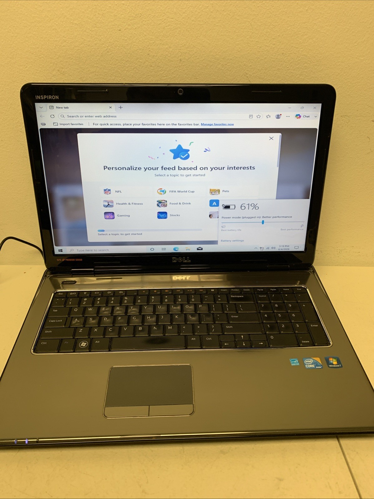 Dell Inspiron N7010 Intel i5-M460 2.53GHz 6gb Ram 500gb Hdd Wind 10 Home Need Ba