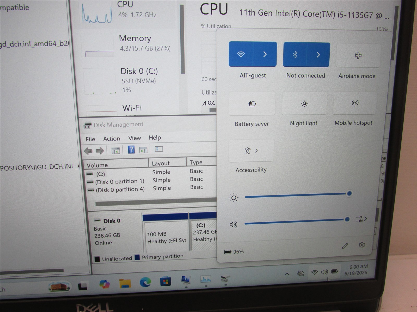 Dell Latitude 5320 i5-1135G7 2.4GHz 16GB RAM 256GB NVME 13.3″ W11 Pro COSM WEAR