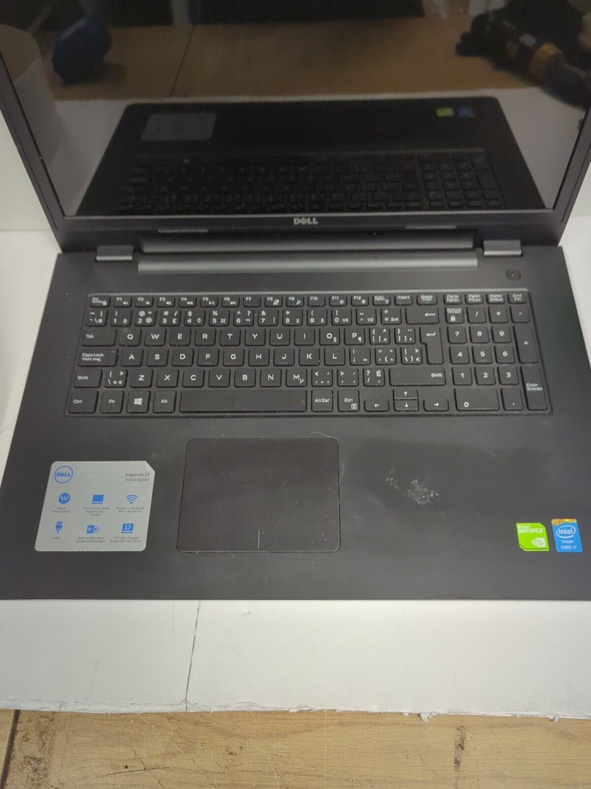 (For Parts) DELL INSPIRON 17 5000 SERIES laptop (Service Tag: D6L6B12)