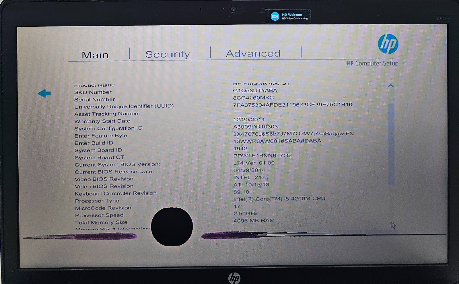 HP ProBook 450 G1 15.6″ Laptop Intel Core i5-4200M 4GB Ram NO HD/OS (FL)