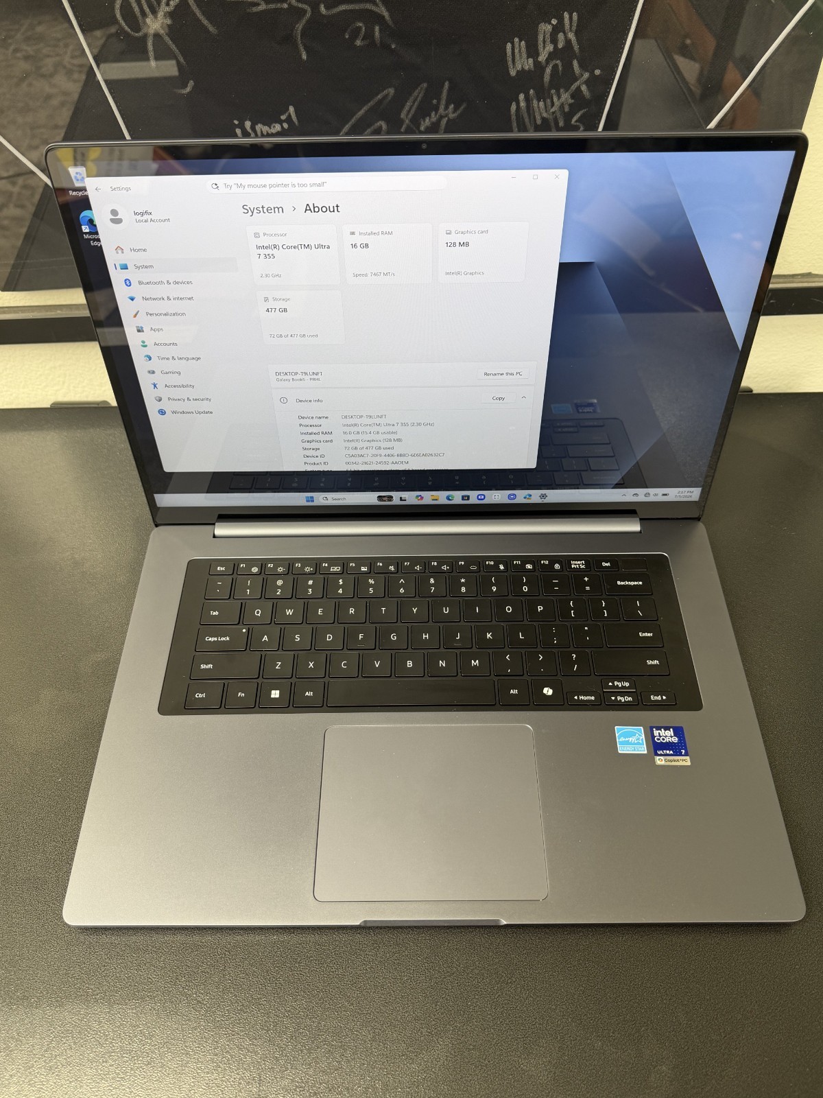 Samsung – Galaxy Book6 – Intel Ultra 7 Copilot+ PC – 16″ IPS LED Touch Screen