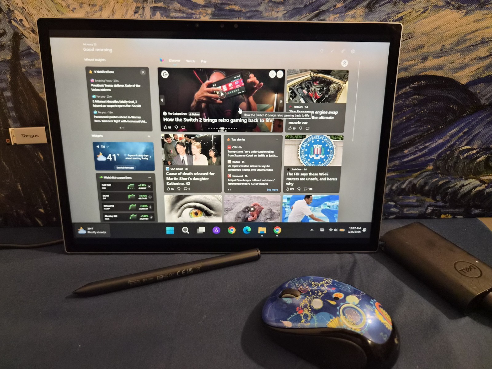 Dell Laptop XPS 13 9315 2-in-1 , stylus , 16 GB, Logitech, adapter, charger