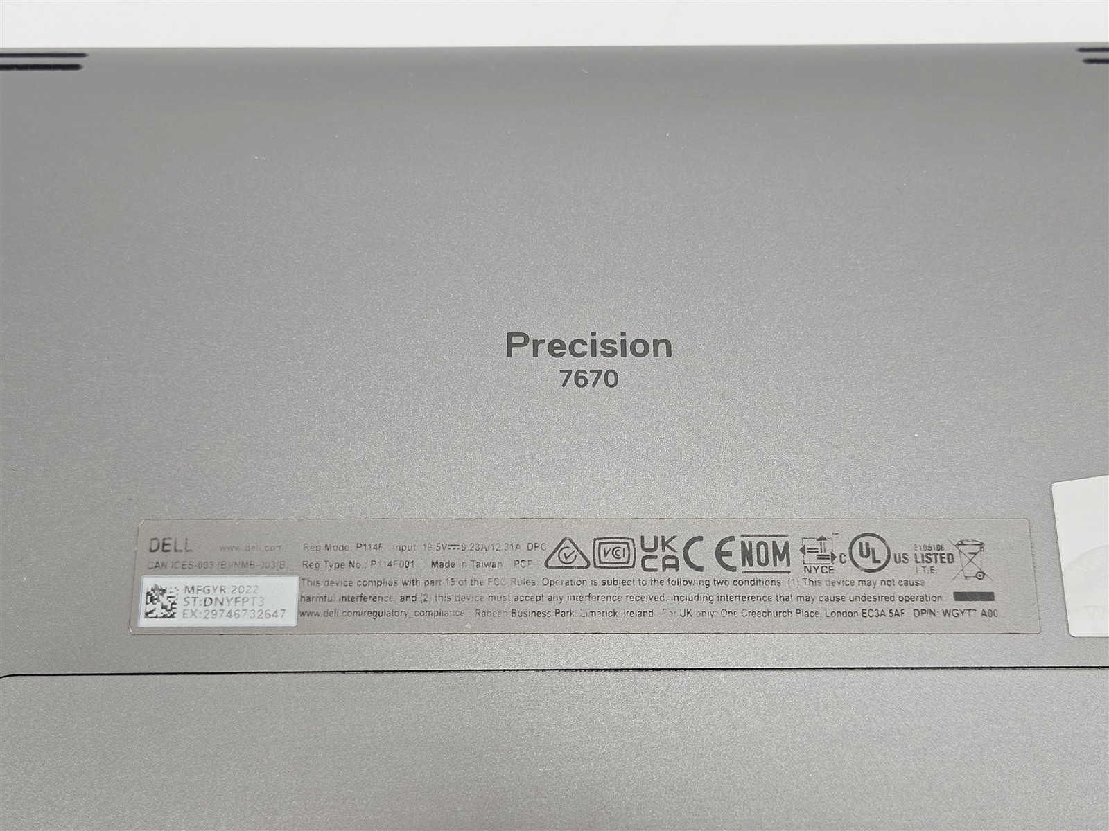 Dell Precision 7670 64GB RAM 2TB SSD i9-12950HX 16″ RTX A2000 Laptop