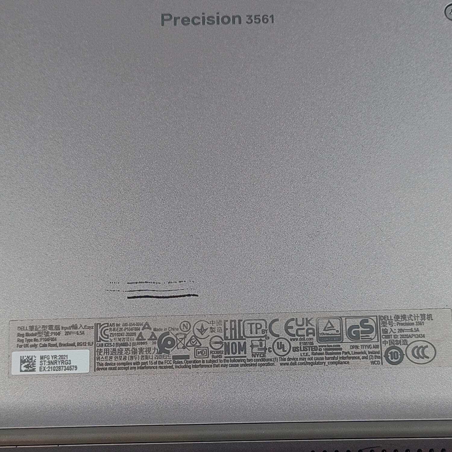 Dell Precision 3561 15.6″ i7-11850H 2.5GHz 16GB RAM 512GB SSD