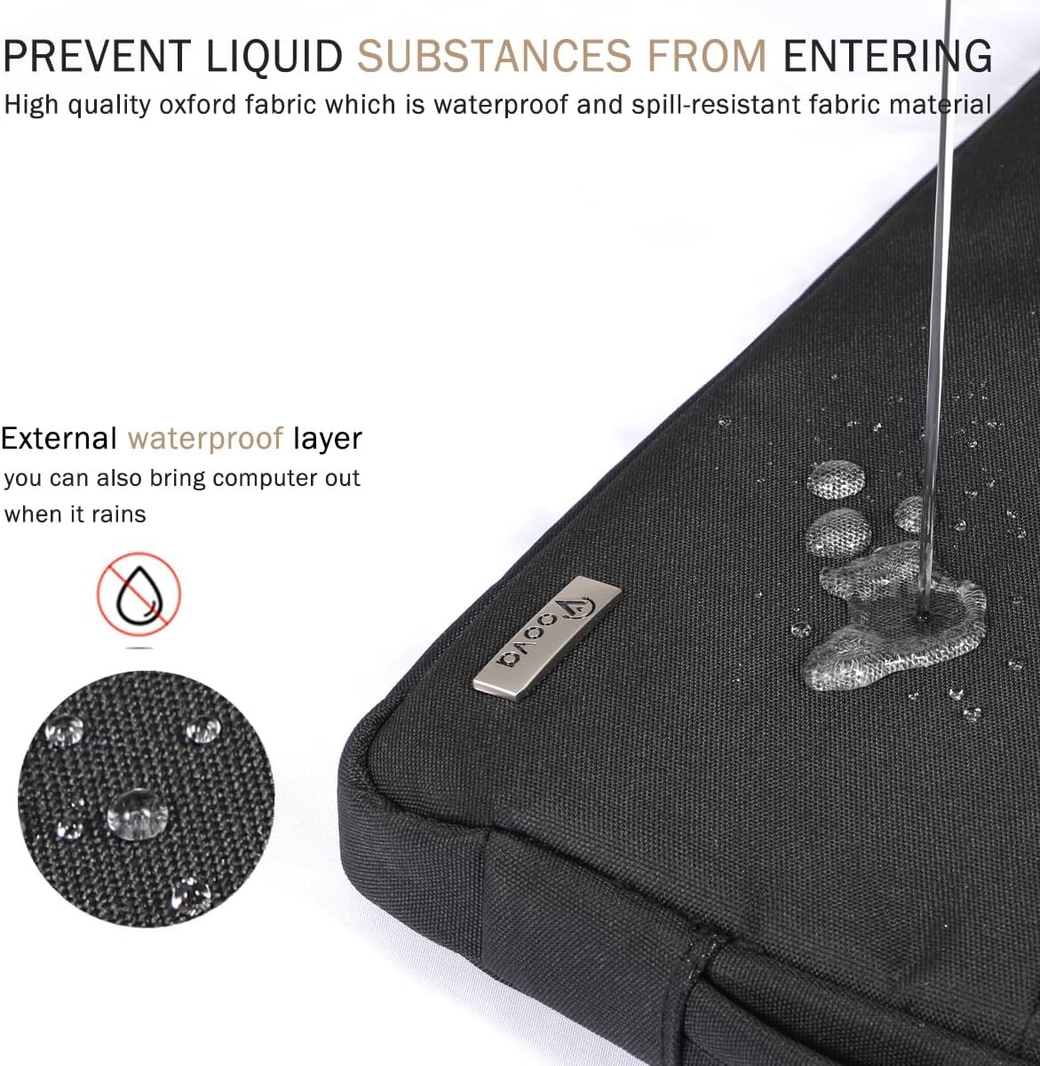 14 15 Inch Laptop Sleeve Case, Waterproof Computer Bag Cover for MacBook Air 15
