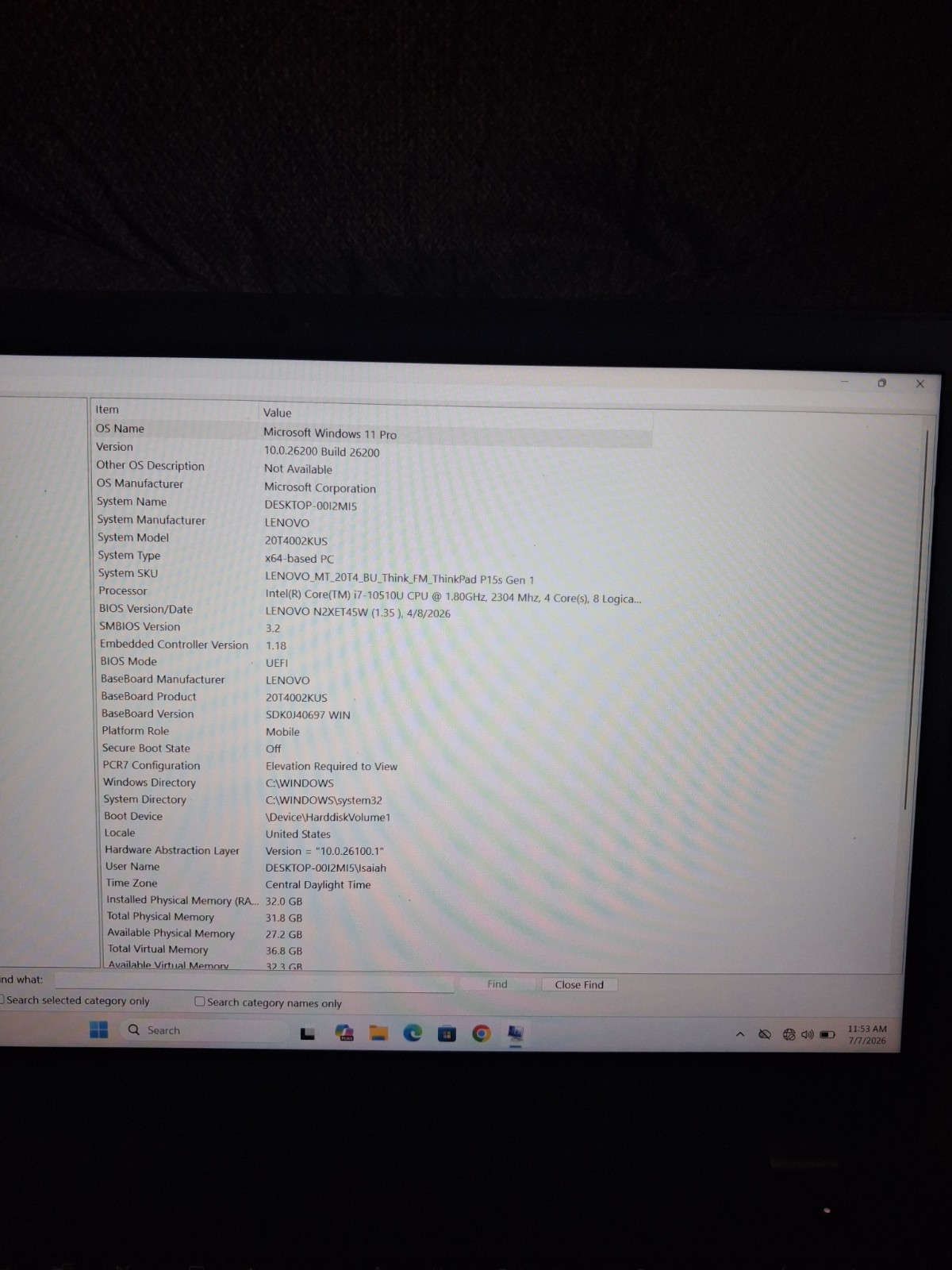 lenovo thinkpad p15 gen 1