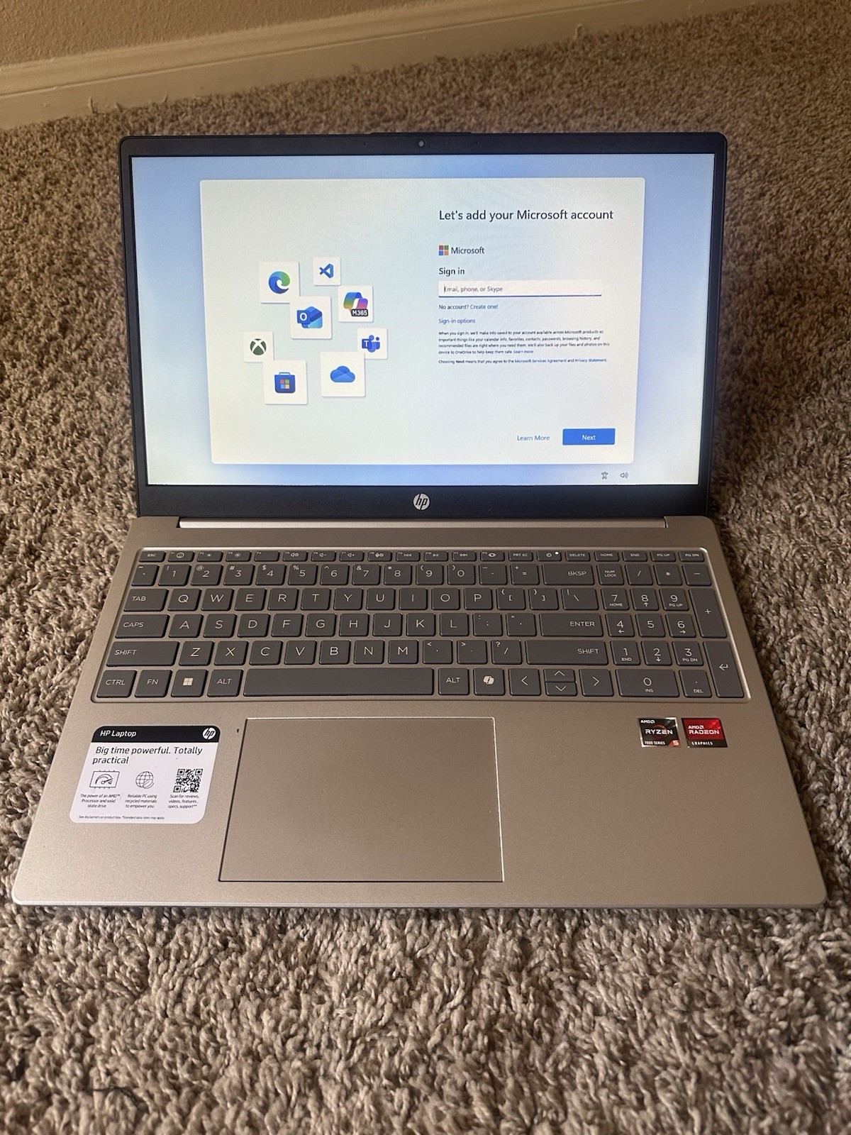 HP 15-FC0245DX Laptop 15.6″ Ryzen 5 7520U 2.8GHz, 16GB RAM, 256GB HDD