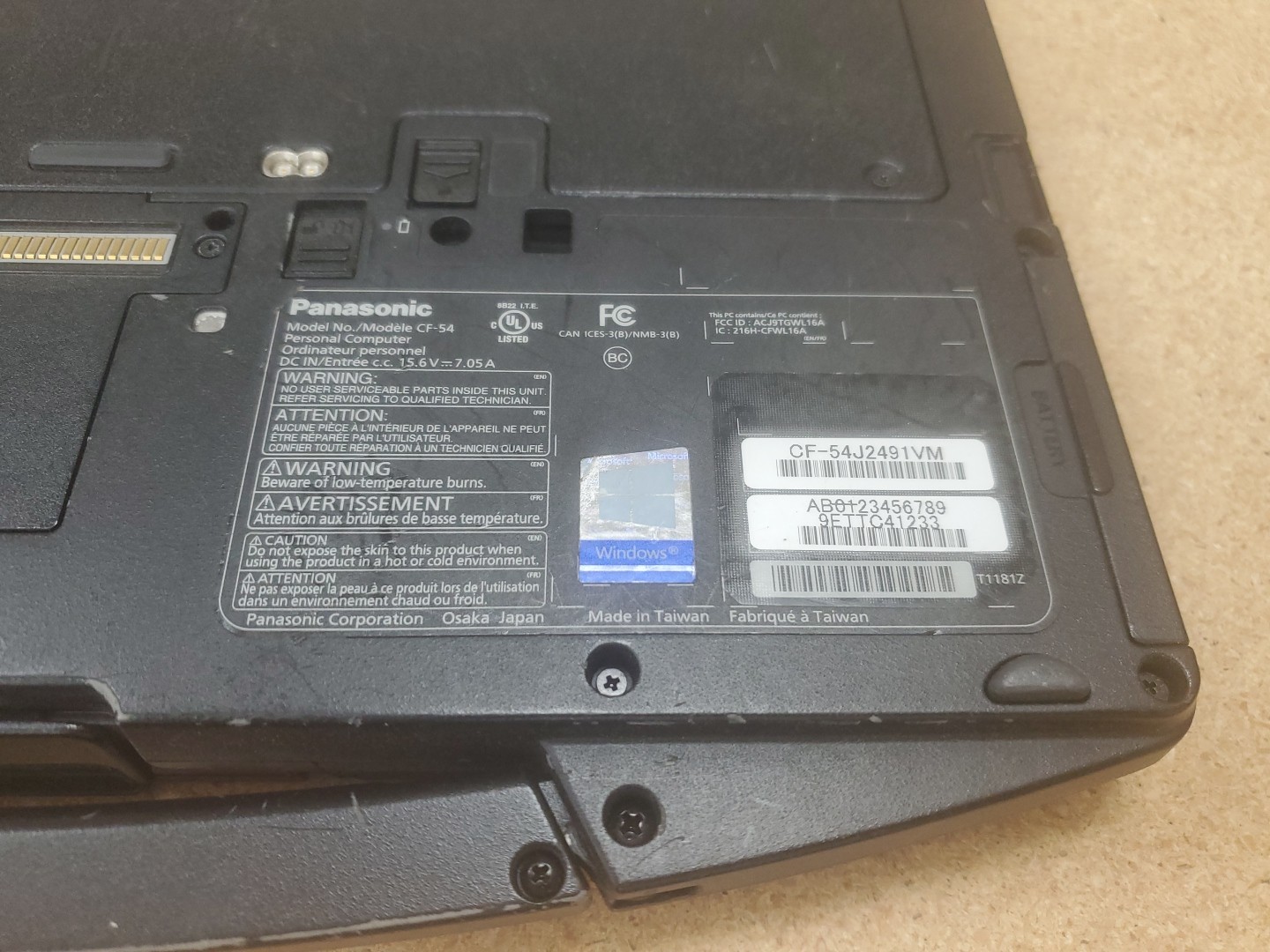 Panasonic Toughbook CF-54 MK3 FHD i5-7300U 8GB 256GB ssd 20180Hrs