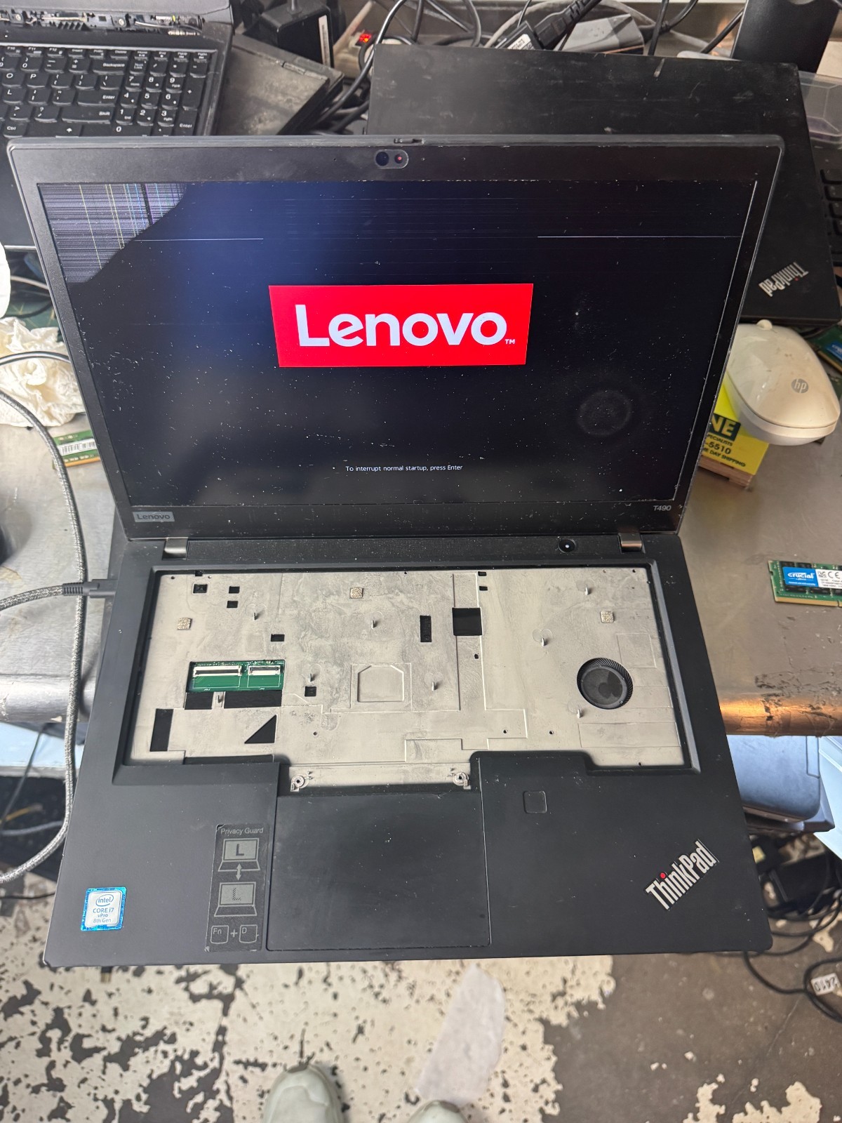 Lenovo ThinkPad T490 Intel Core i7 8th Gen Laptop for Parts/Repair #5491