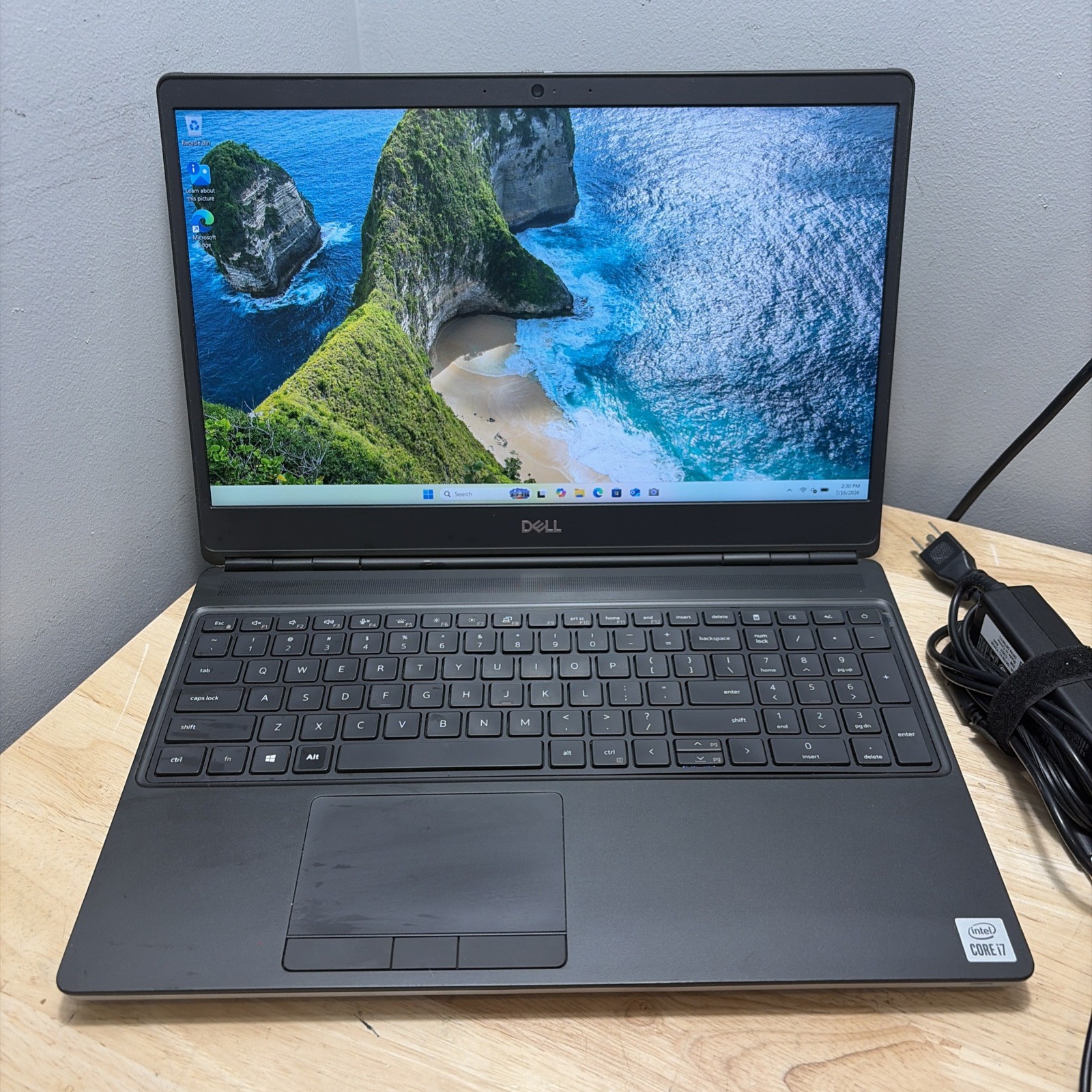 Dell Precision 7550 i7-10750H 2.60GHZ, 512GB SD 32GB NVidia T2000 WCamW11 Cord
