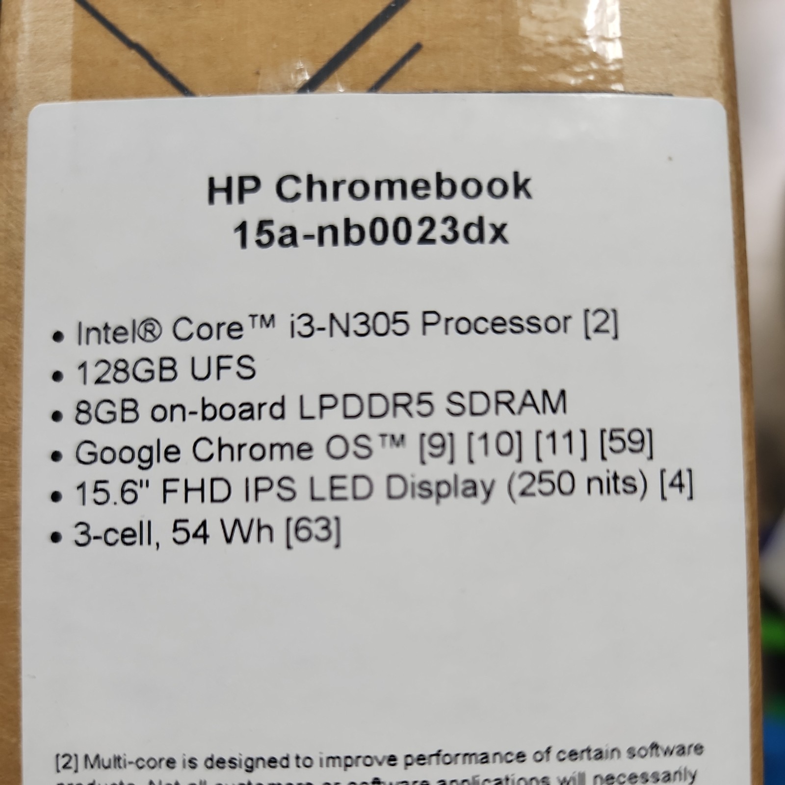 HP Chromebook laptop 15a-nb0023dx