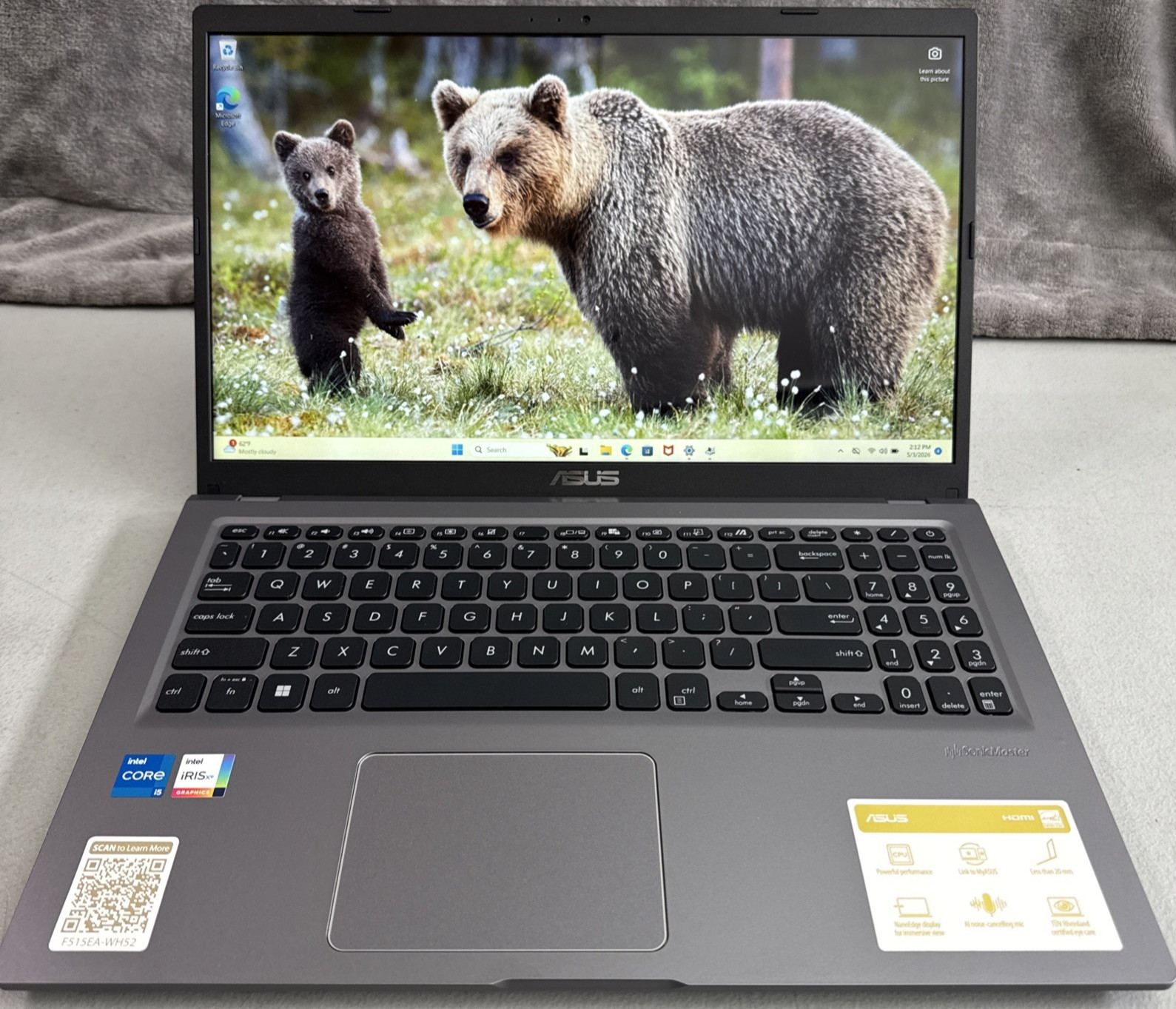 ASUS Vivobook F515EA-WH52 Intel Core i5-1135G7 8GB 512GB SSD 15.6 IPS Touch W11H
