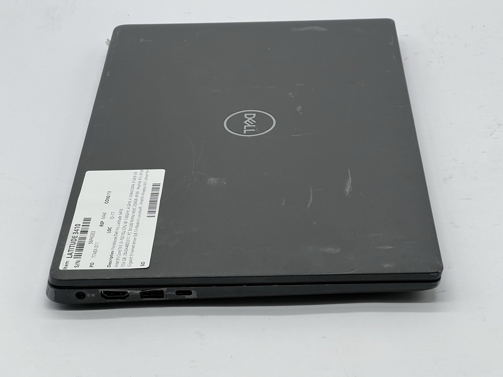 Dell Latitude 3410, i5-10210U CPU, @ 1.60GHz, 16GB RAM, 256GB NVMe-No OS/Charger