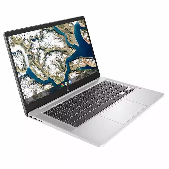 HP 14″ Chromebook Bundle – Intel Celeron – 1080p – Bonus Sleeve & Wireless Mouse