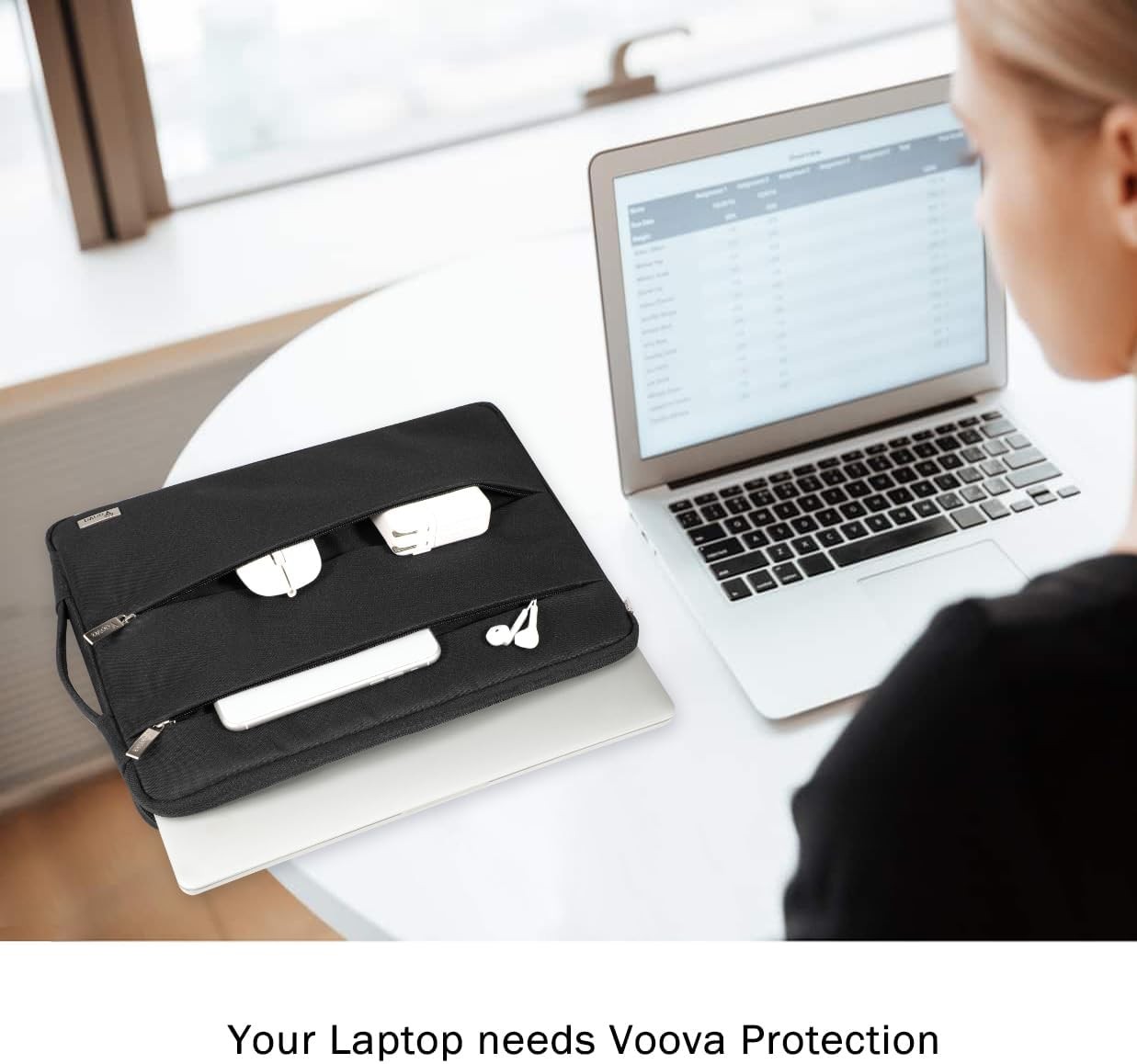 14 15 Inch Laptop Sleeve Case, Waterproof Computer Bag Cover for MacBook Air 15