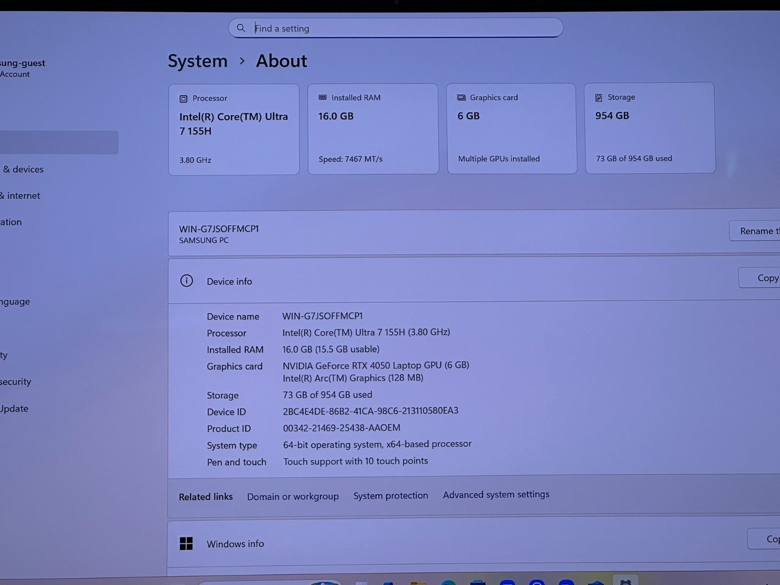 Samsung Galaxy Book4 Ultra NP960XGL 16″ Core Ultra 7 16GB RAM 1TB #15