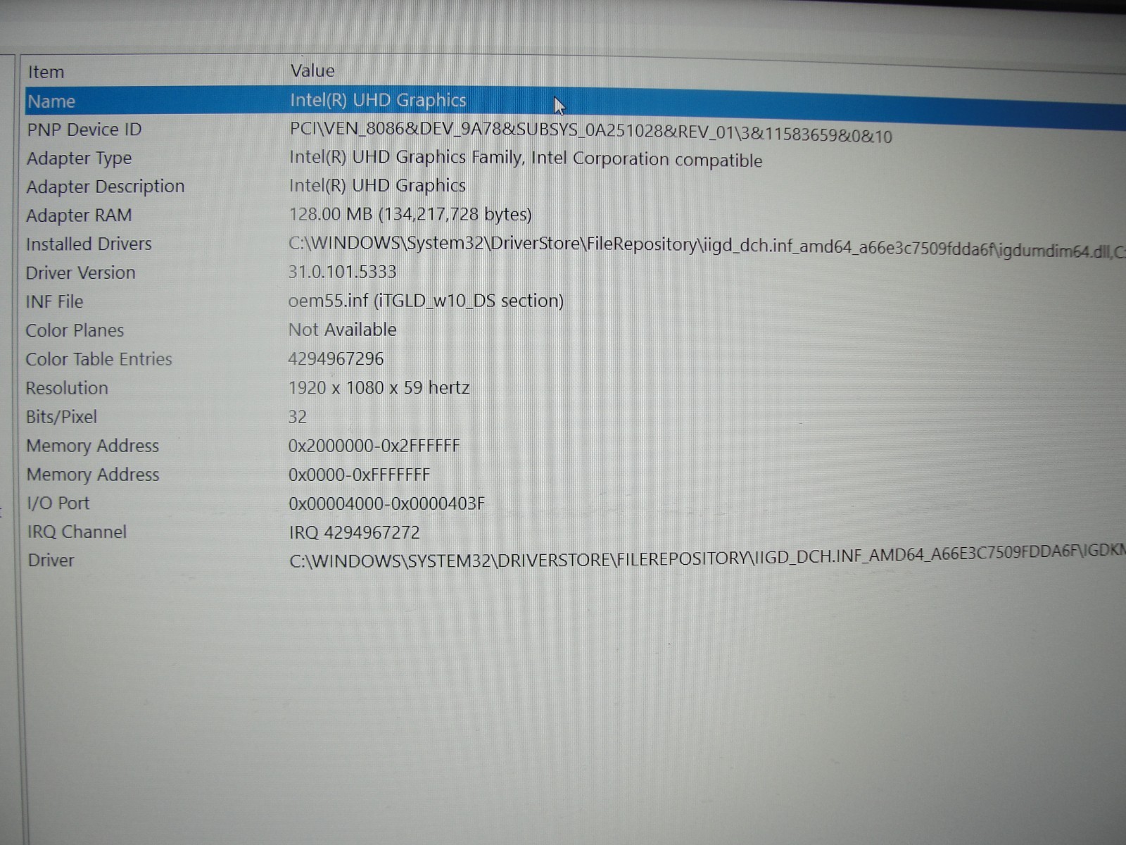 Dell Inspiron 3501 15.6”FHD Core i3-1115G4 3GHz 8GB SSD Reset 128GB+Charger