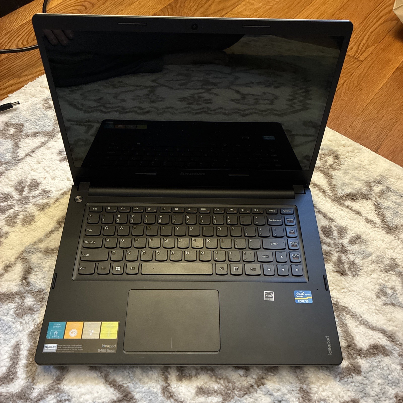 Lenovo IdeaPad S400 Touch 14” Intel i3 1.8ghz 4 GB RAM 500 GB HD (Needs Battery)