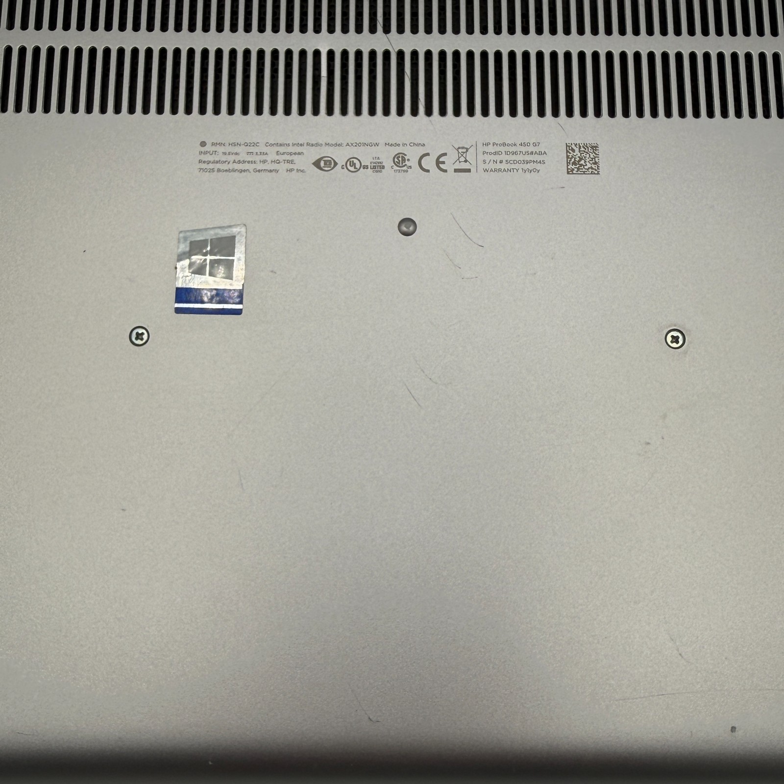 HP ProBook 450 G7 15.6″ Laptop Intel Core i5-10210U 16GB RAM 128GB SSD Windows11