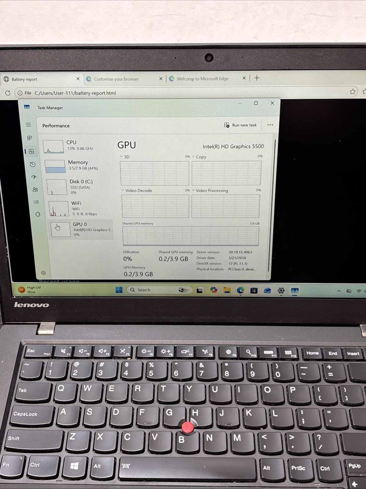 Lenovo ThinkPad T450s 14″ i5-5200U, 256GB SSD, 8GB RAM, FP Reader, Win 11 *NICE*