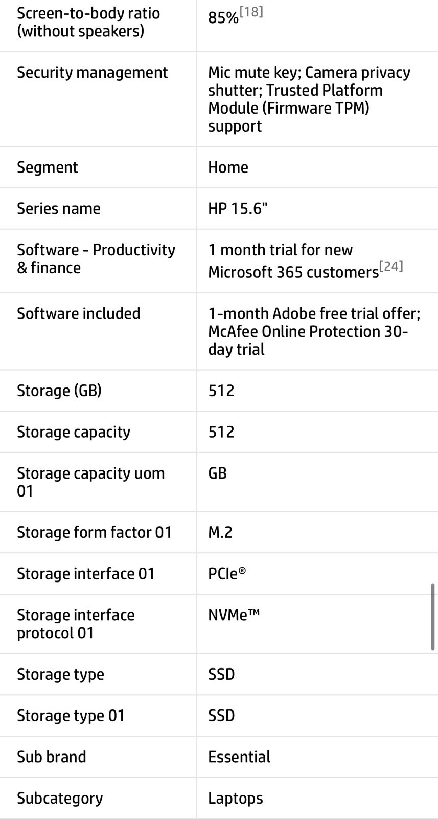HP Laptop 15-fc0305nr7K5R1UA