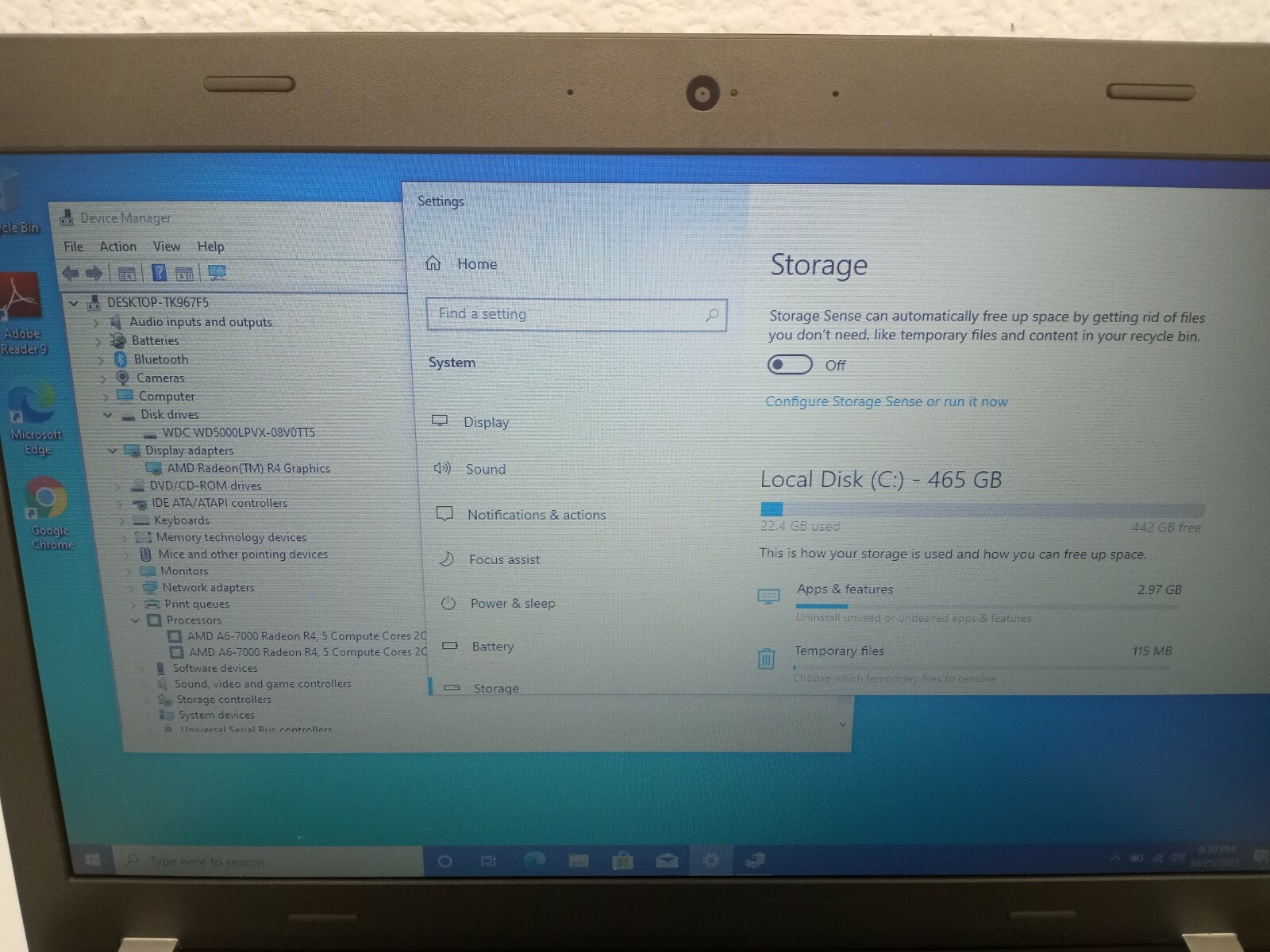 Lenovo Thinkpad E555 15.6” AMD A6-7000 Radeon R4 2.2GHz 4GB 500GB HDD BT Win10