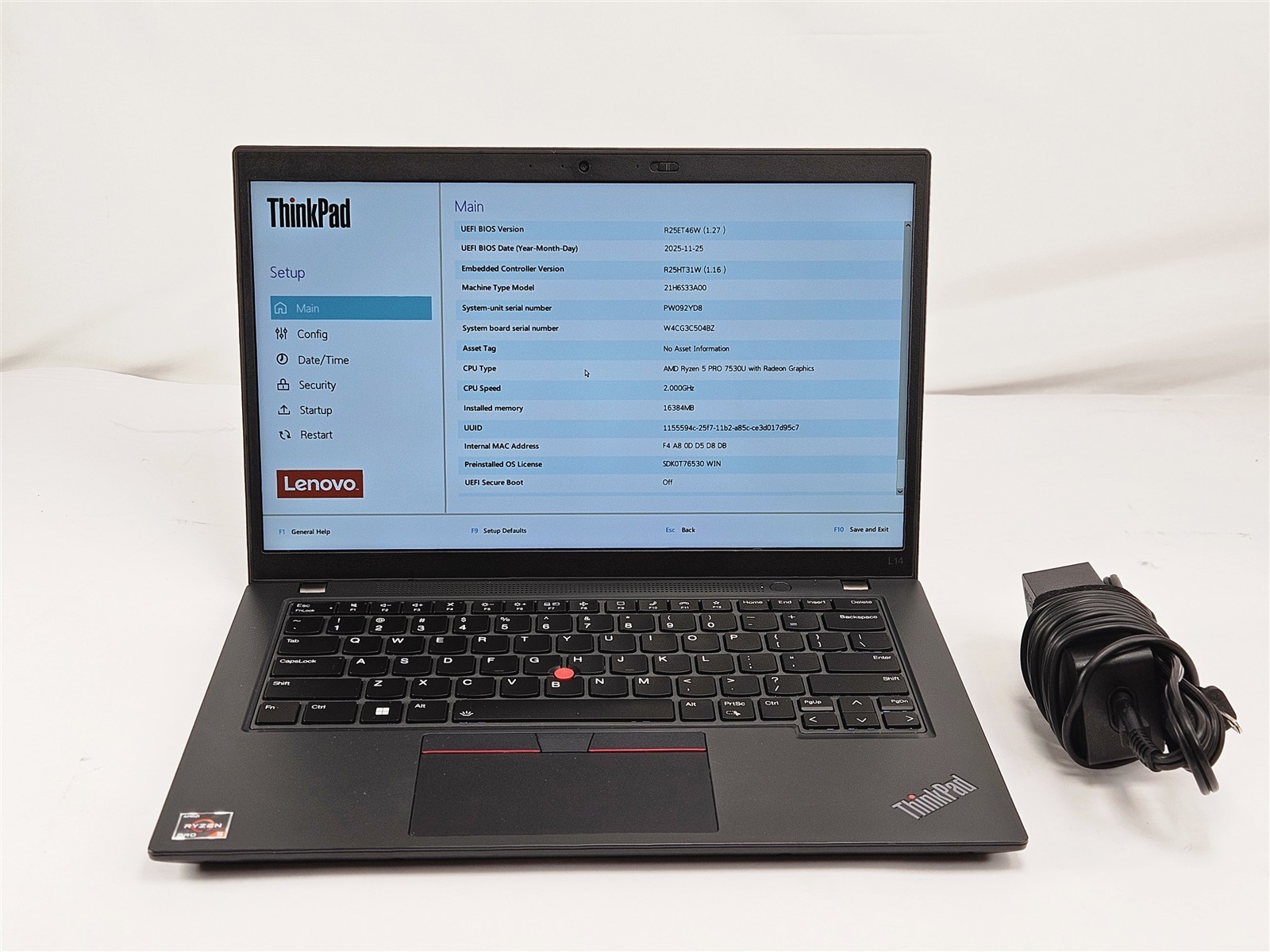 Lenovo 14″ ThinkPad L14 Gen4 Ryzen 5 PRO 7530U 16GB No Storage No OS