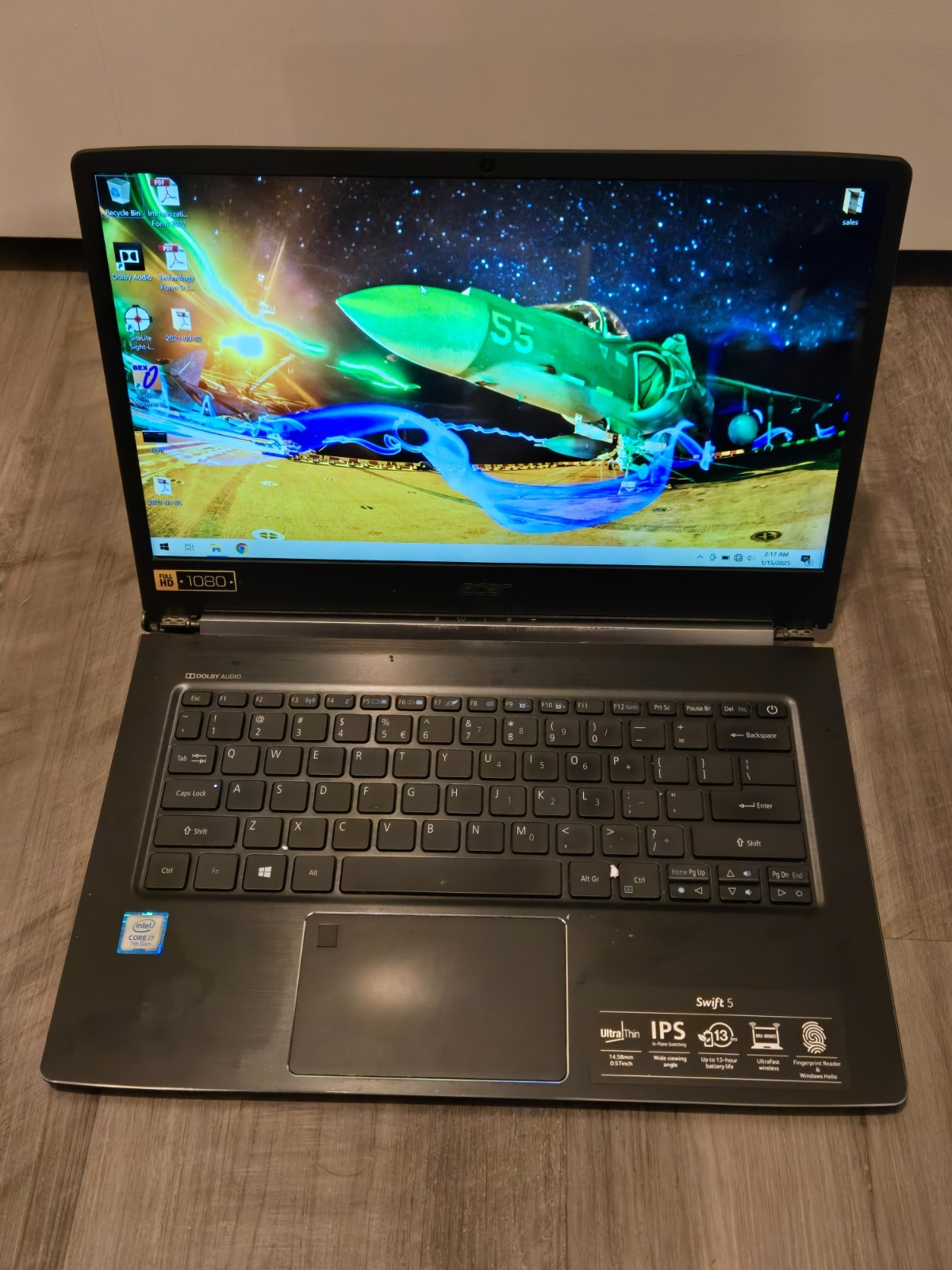 Acer Swift 5 14″ 7th Gen i7-7500U 8GB LPDDR3 256GB SSD SF514-51-706K ***READ***