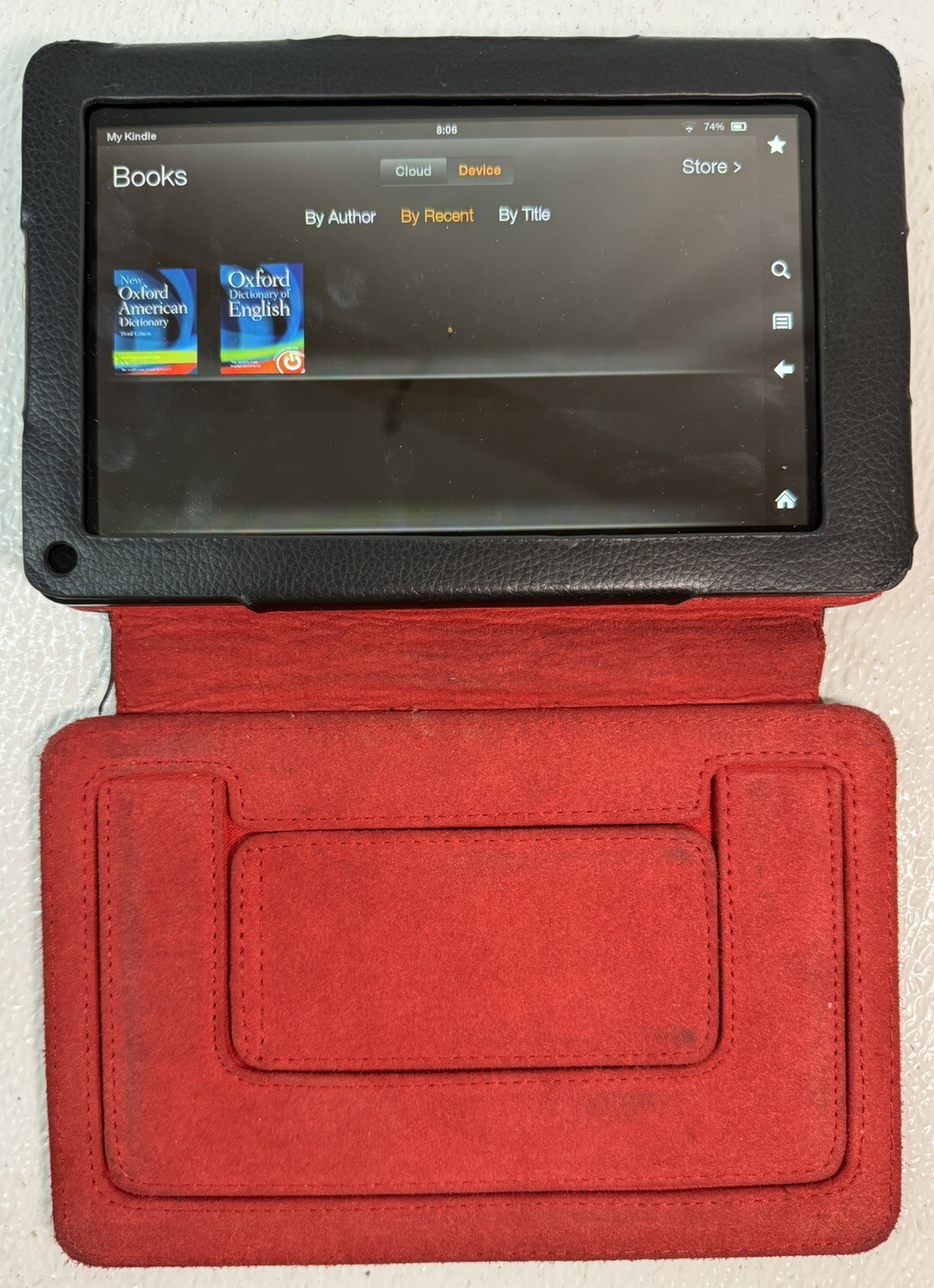 AMAZON KINDLE FIRE MODEL D01400 E READER 7″ WI FI TABLET With Case Works!