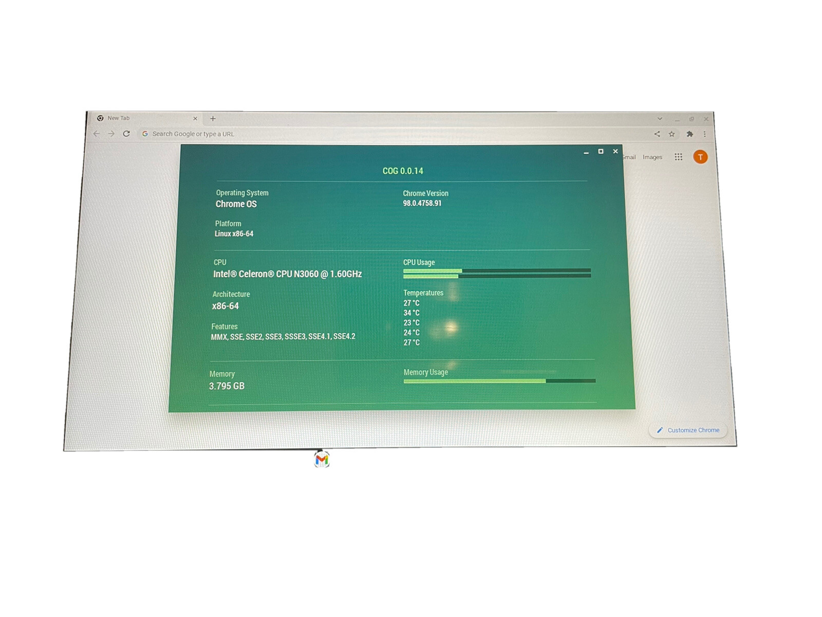 Lenovo N22 Touch, Laptop Chromebook 11.6″ Intel Celeron N3060 4 GB -16 GB HDMI 